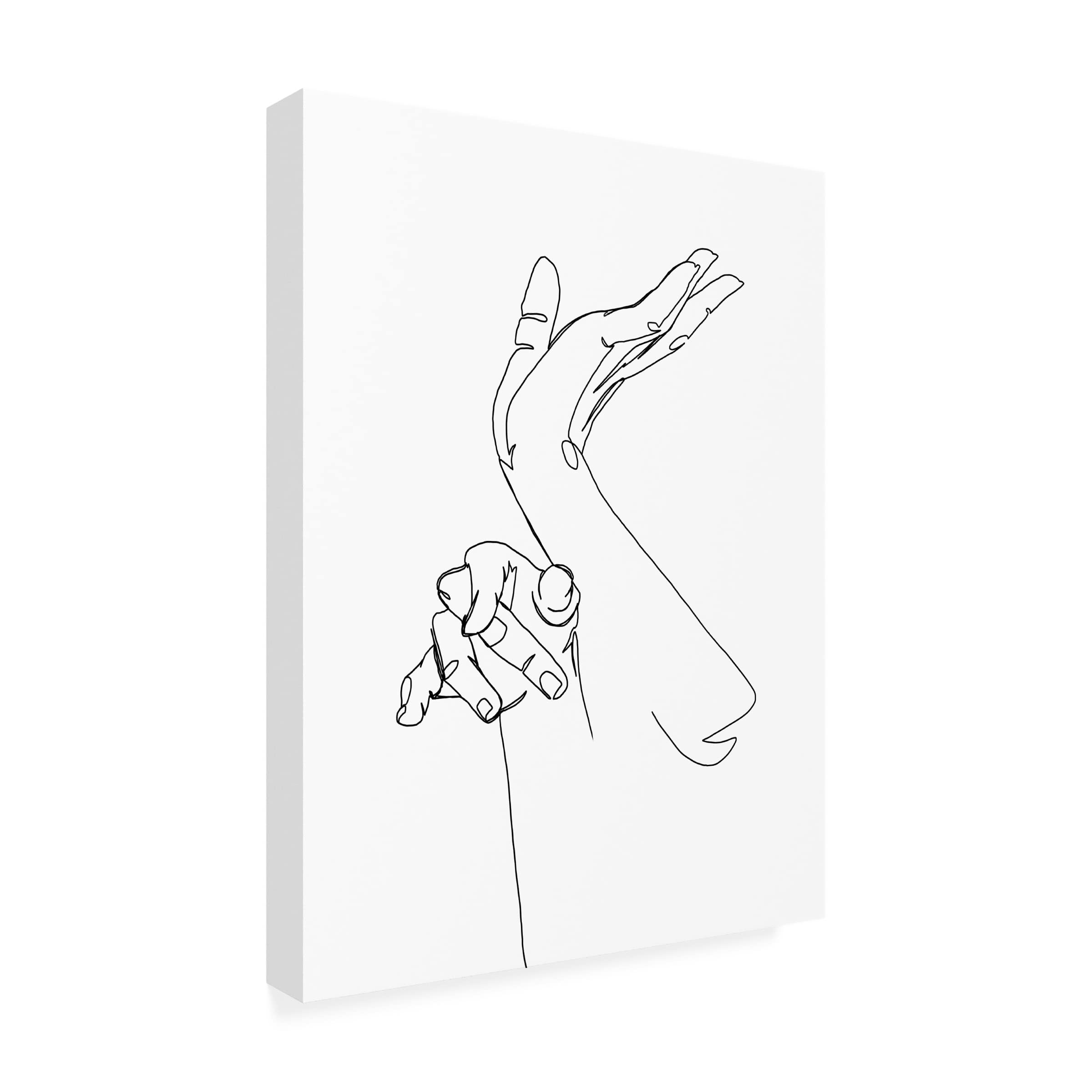 Grace Popp 'Magic Hands II' Canvas Wall Art Print - Modern Abstract Painting for Living Room, Bedroom & Office Decor