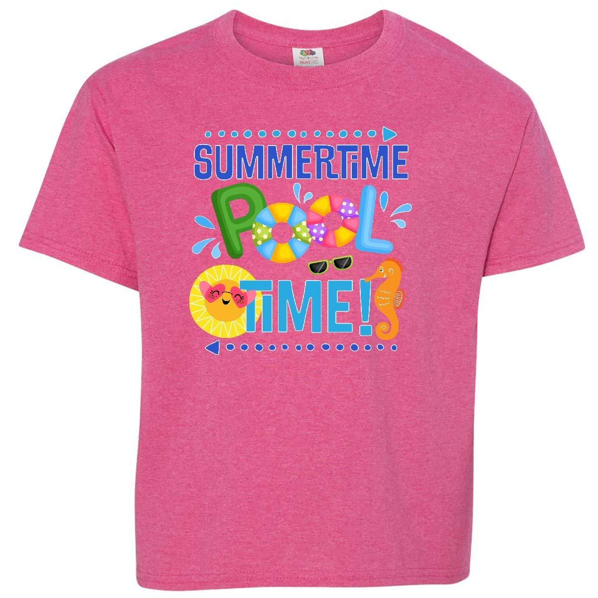 Inktastic Summer Vacation Pool Time Swimming Youth T-Shirt - Fun Graphic Tee for Kids, Boys & Girls - Perfect for Beach, Pool Parties & Summer Activities