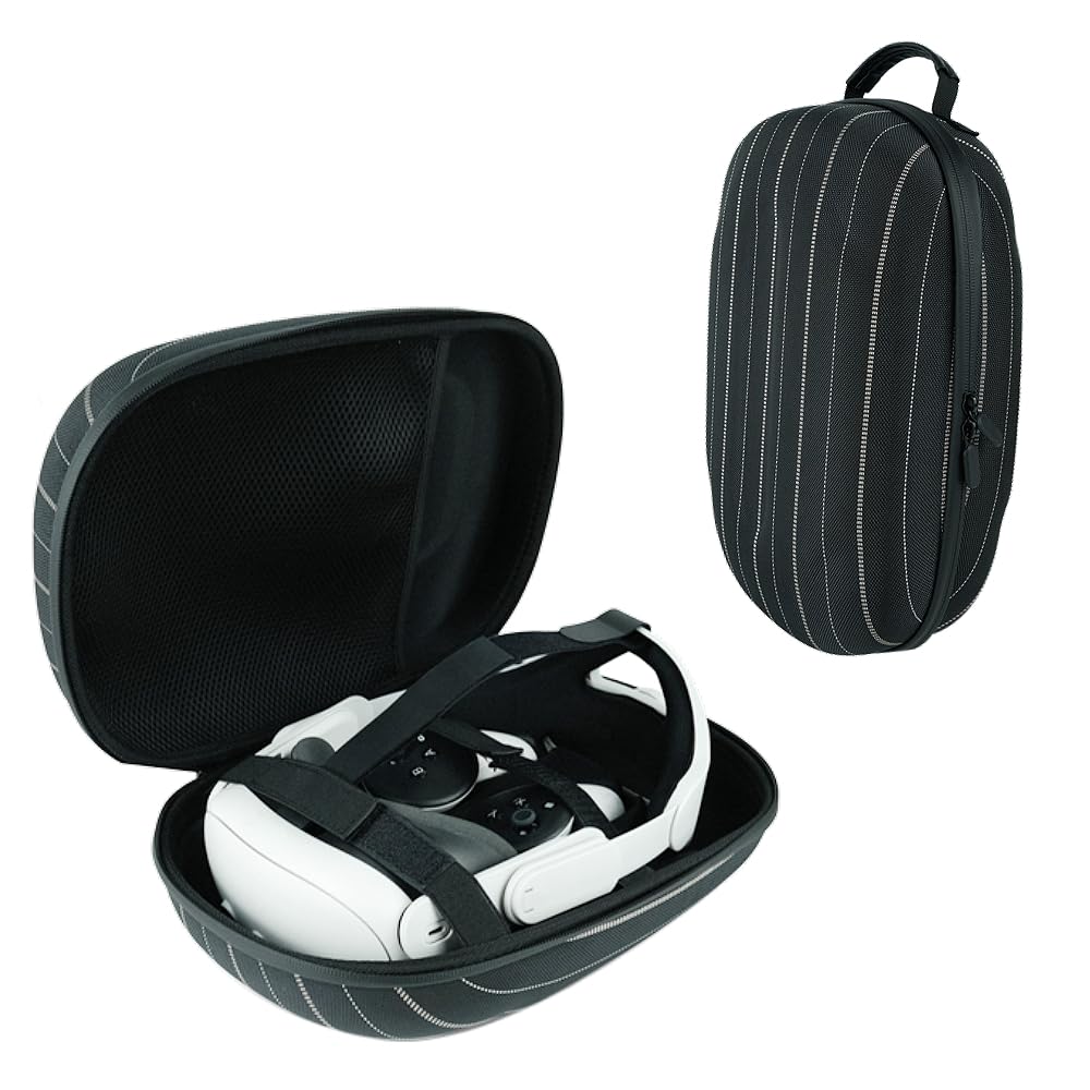 BeisDirect Travel Case for Meta Quest 3 VR Headset Accessories - Portable Protective Storage Bag Compatible with Meta Quest 3 (Black) - Perfect for Travel, Gaming & Safe Storage
