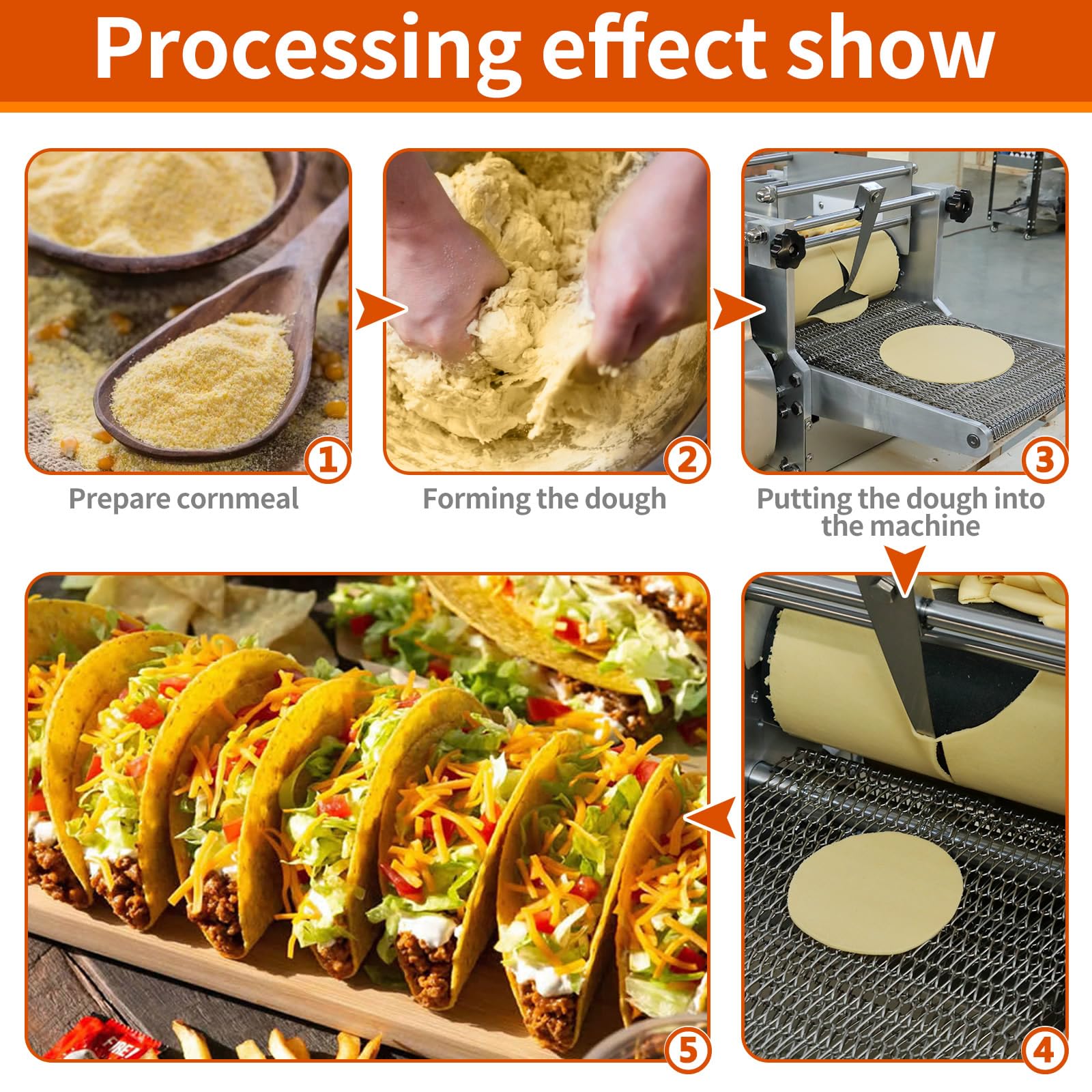 Commercial Automatic Tortilla Press Machine - Nonstick Electric Corn Tortilla Maker for Mexican Flatbread (4