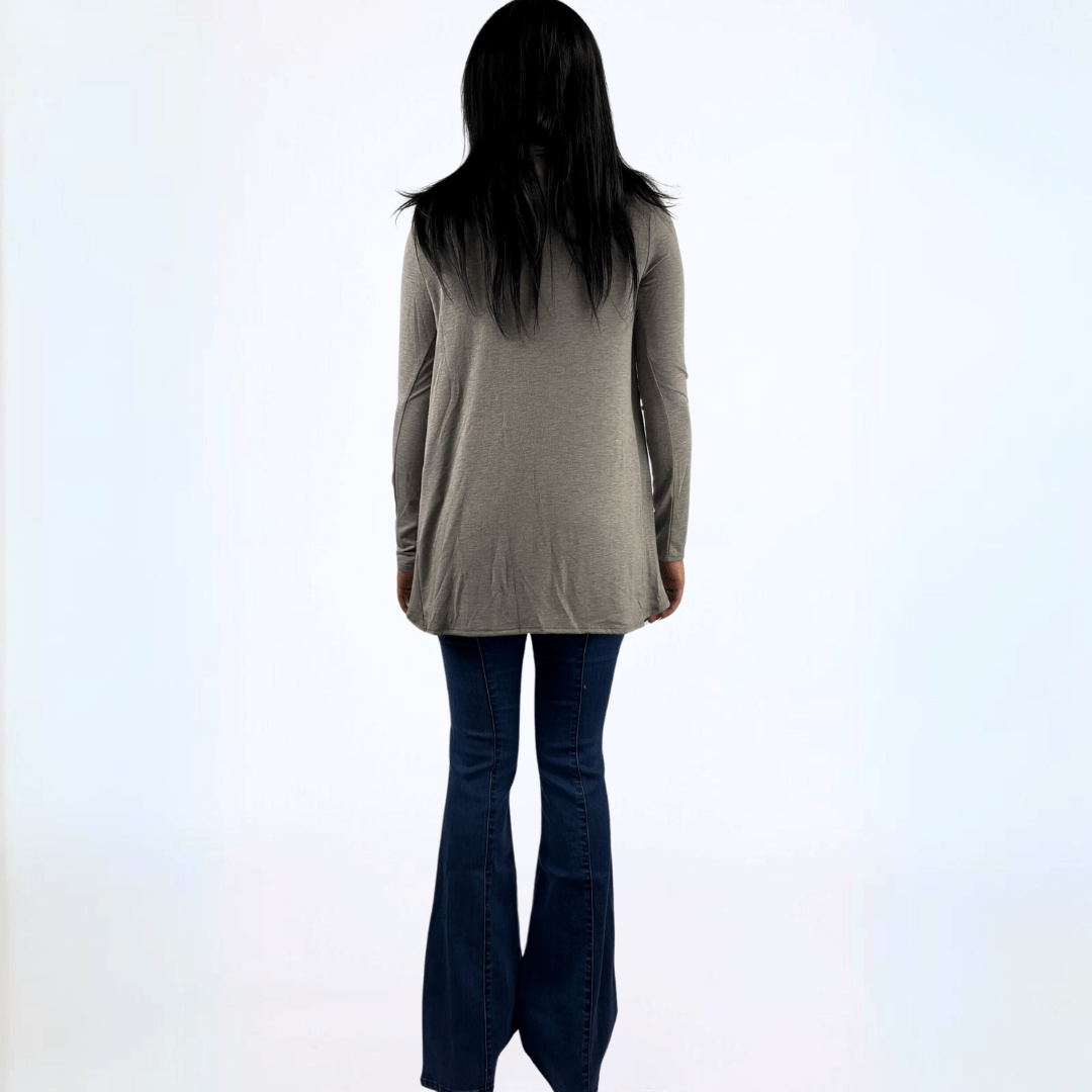 Stylish Cross Over Draped Cowl Neck Top - Premium Made in USA Women's Fashion Blouse for Work, Date Night & Special Occasions