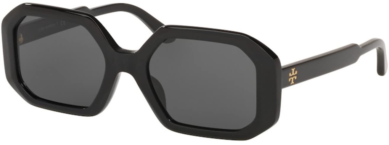 Tory Burch TY 7160 UM 183587 Black Polarized Sunglasses for Women - UV Protection, Fashion Aviator Style - Perfect for Driving, Beach & Outdoor Activities