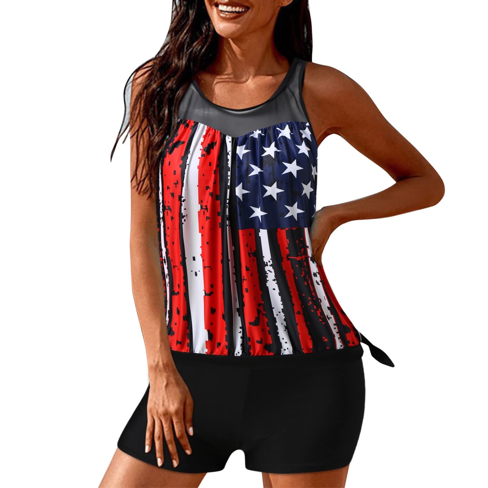 Women's Strappy Tankini Swimsuits with Boyshorts - 2 Piece Bathing Suit for Swimming, Beach & Pool - Comfortable & Stylish Swimwear for Women