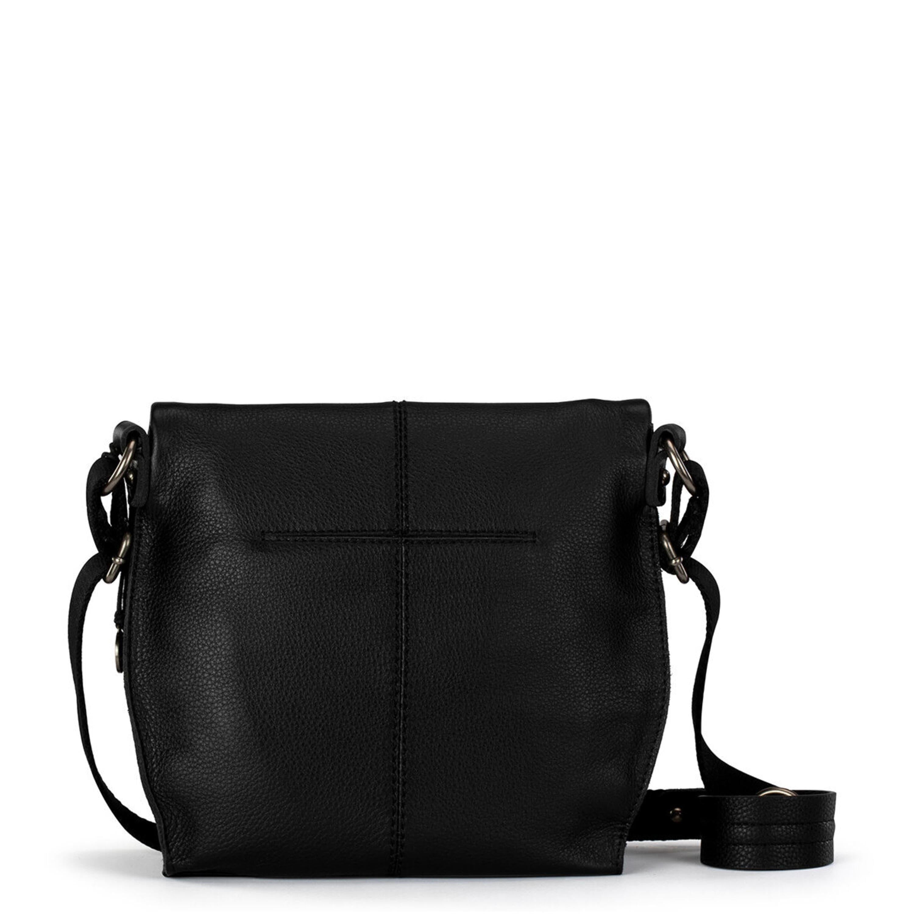 Silverlake Genuine Leather Flap Crossbody Bag for Women - Stylish Black Shoulder Purse for Everyday Use, Work, and Travel