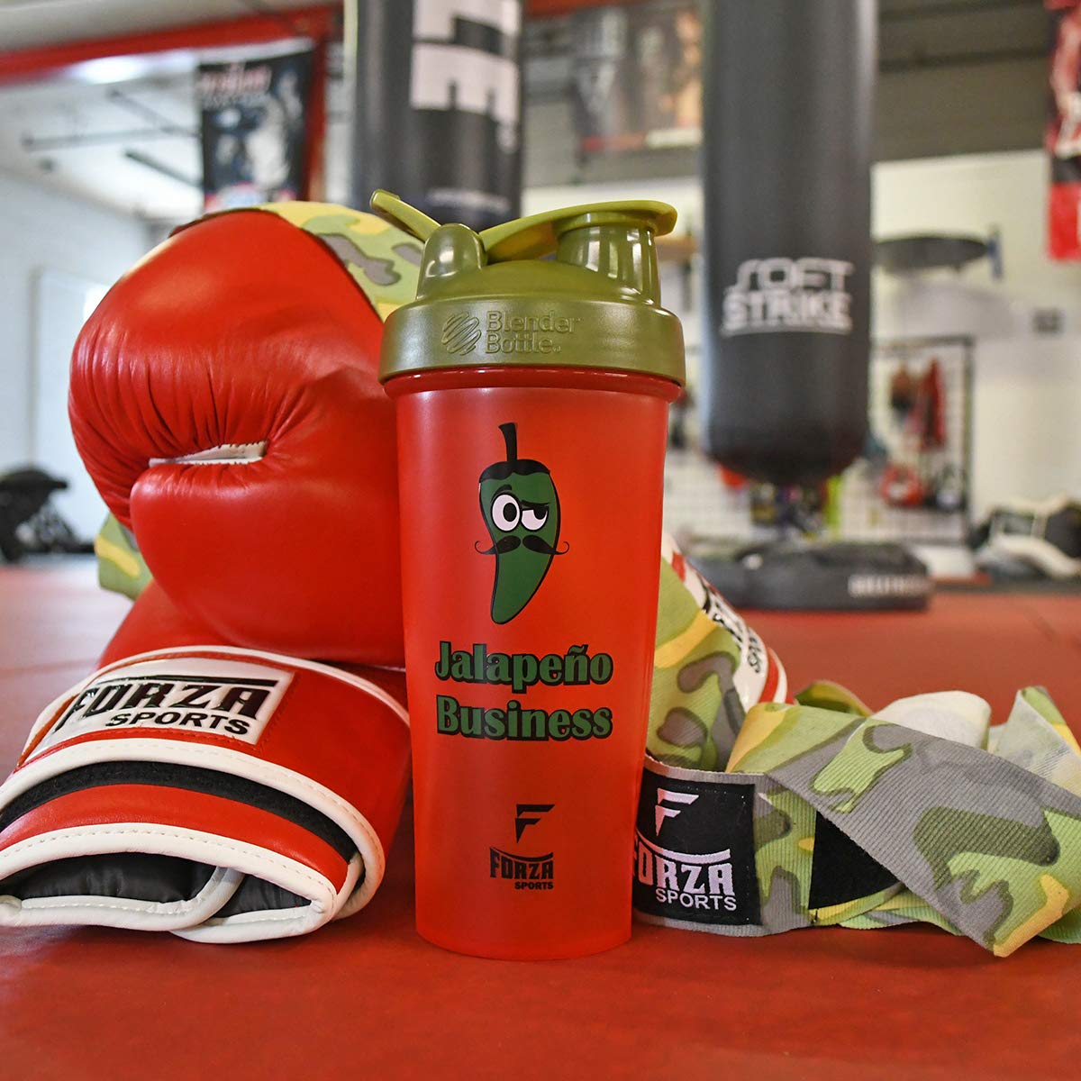 Forza Sports Blender Bottle 28 oz. Shaker Cup - Classic Design, Dino Sore Green - Perfect for Protein Shakes, Gym Workouts & Post-Workout Recovery
