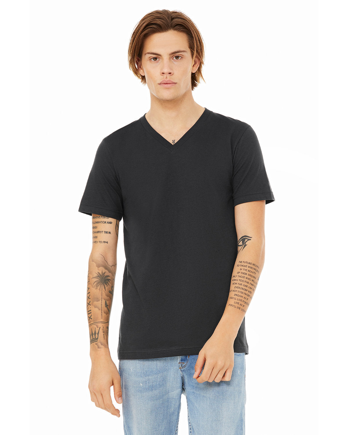 Bella + Canvas 3005 Unisex Jersey Short Sleeve V-Neck T-Shirt - Soft Cotton Tee for Men & Women - Perfect for Casual Wear, Screen Printing & Everyday Outfits