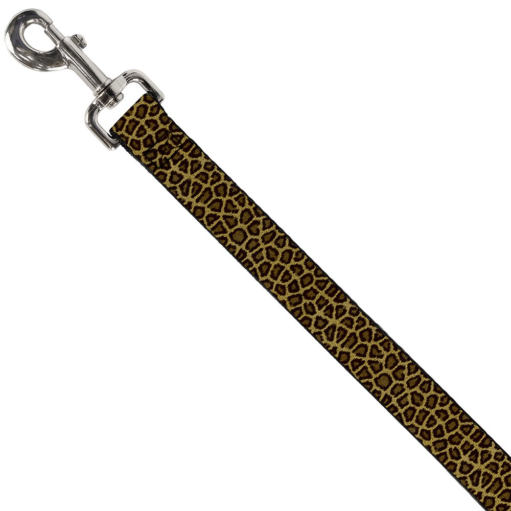 Buckle-Down 4FT Pet Leash for Dogs - 1 Inch Wide Durable Nylon Leash with Leopard Brown Pattern - Perfect for Walking, Training & Outdoor Adventures