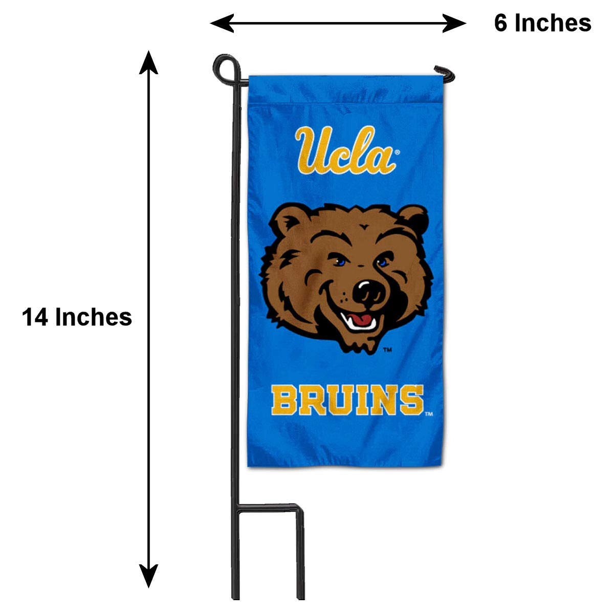 UCLA Bruins Mini Garden Flag & Flower Pot Topper - Decorative College Flags for Outdoor & Indoor Use - Perfect for Game Day, Graduation, and Campus Decor
