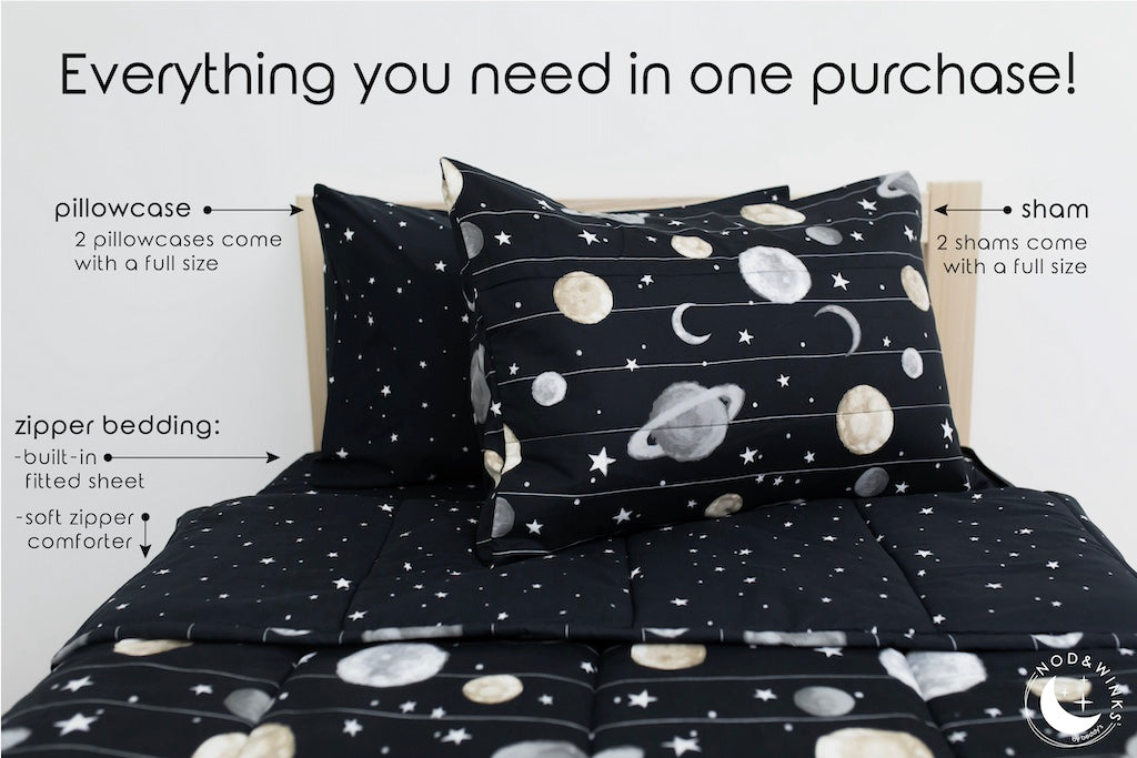 Out Of This World Zipper Bedding Set - Soft & Breathable Comforter Cover with Zipper Closure - Perfect for Kids, Teens & Adults Bedrooms - Cozy Home Decor for All Seasons