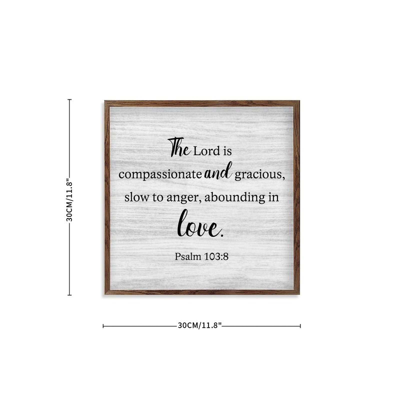 Christian Bible Verse Wall Decor - Compassionate & Gracious Lord - Perfect for Bedroom, Kitchen & Nursery
