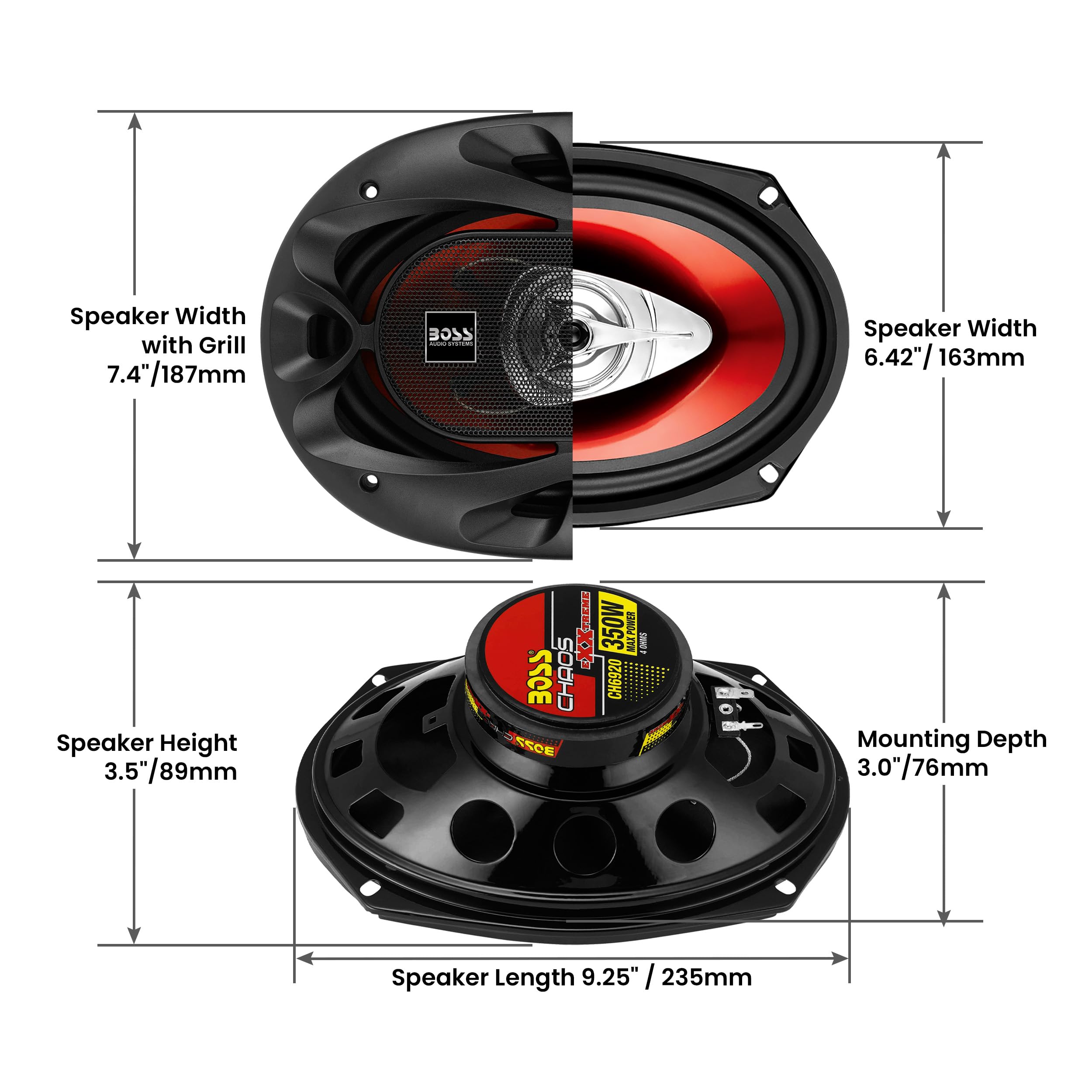 BOSS Audio Systems CH6930 Chaos Series 6x9