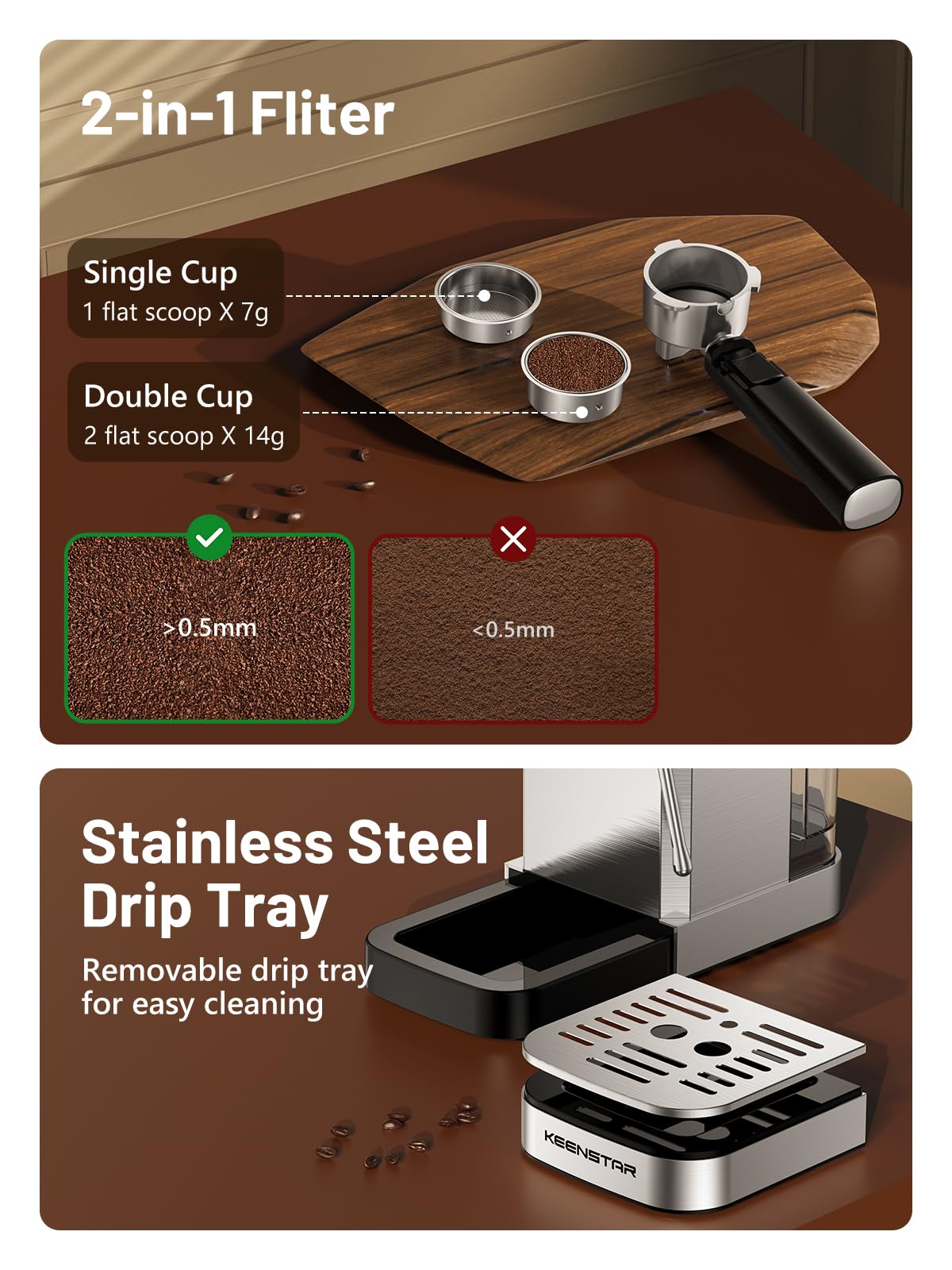 20Bar Professional Espresso Machine - Fast Heating Coffee Maker with Rapid Cold Brew & Milk Frother Steam Wand, 37oz Large Water Tank, Touch Screen Control - Perfect for Latte, Cappuccino, Iced Coffee at Home or Office - Ideal Gift for Coffee Lovers