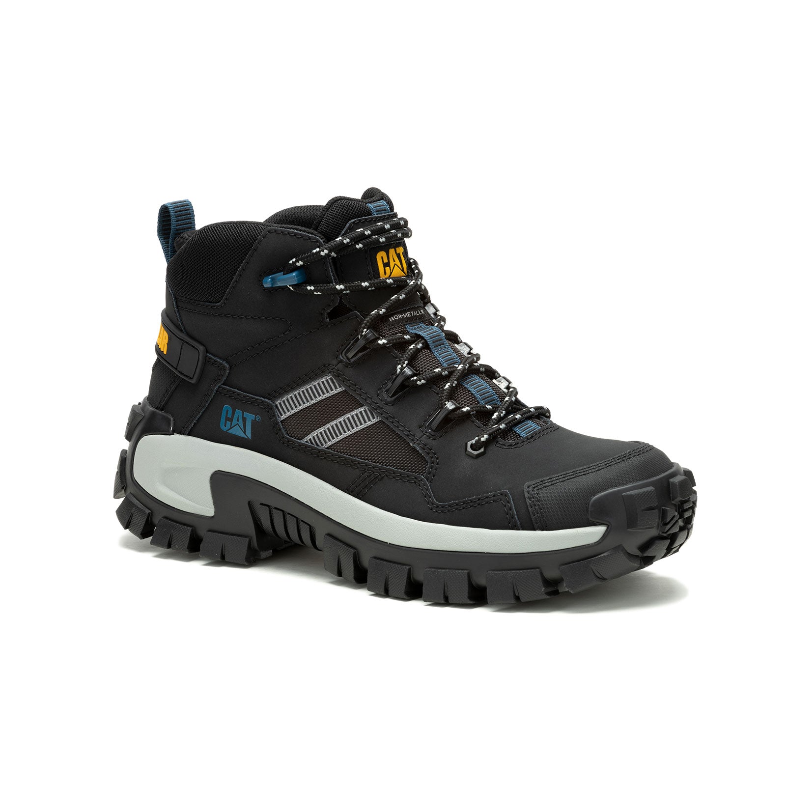 Invader Mid Vent Composite Toe Work Boots for Men - Black Safety Shoes with Breathable Design | Perfect for Construction, Warehouse & Outdoor Work