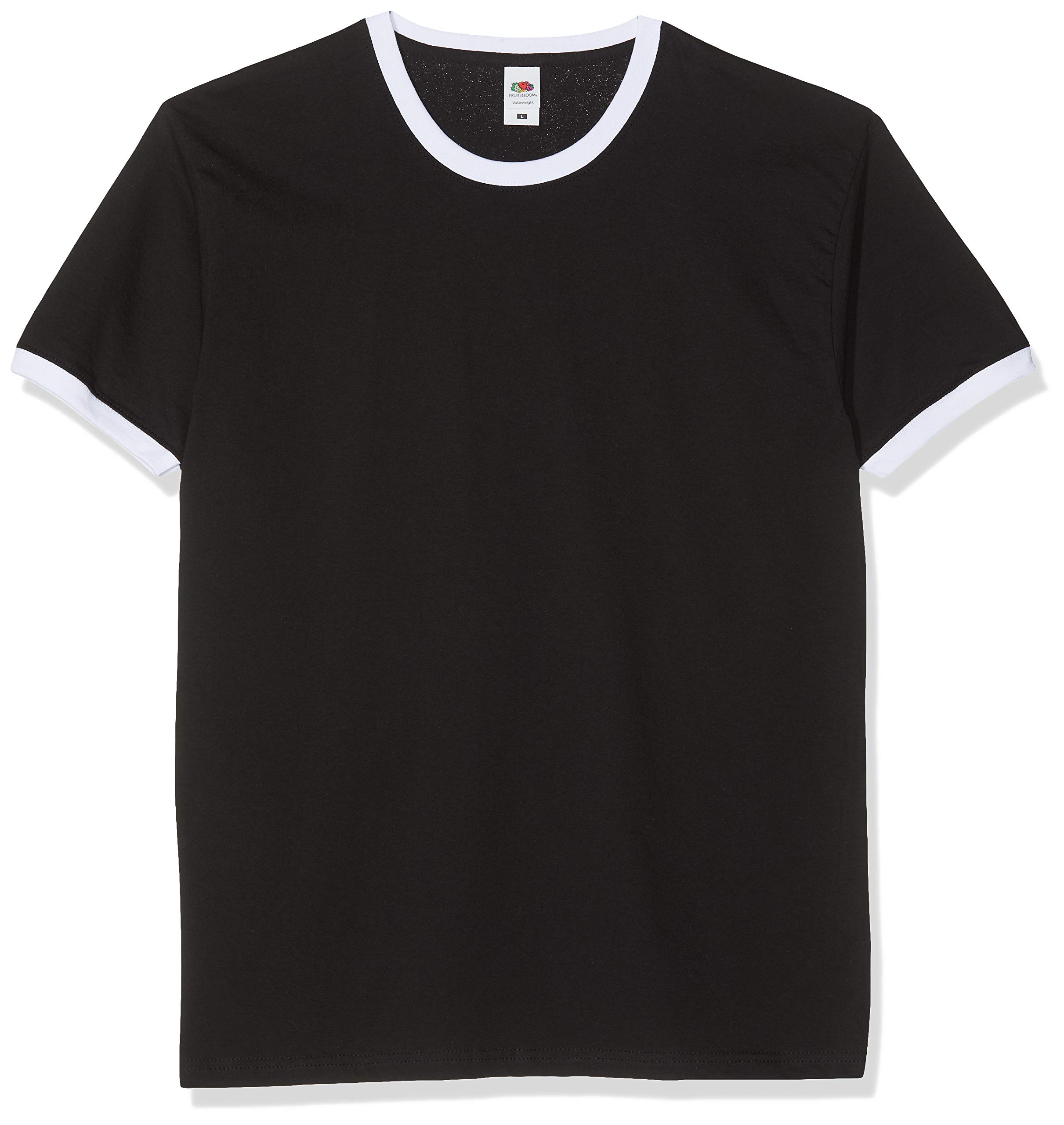 Fruit of the Loom Men's Valueweight Ringer Tee Shirt - Soft Cotton Crewneck T-Shirt for Casual Wear, Gym & Everyday Outfits | Comfortable & Durable Men's Basic Tee