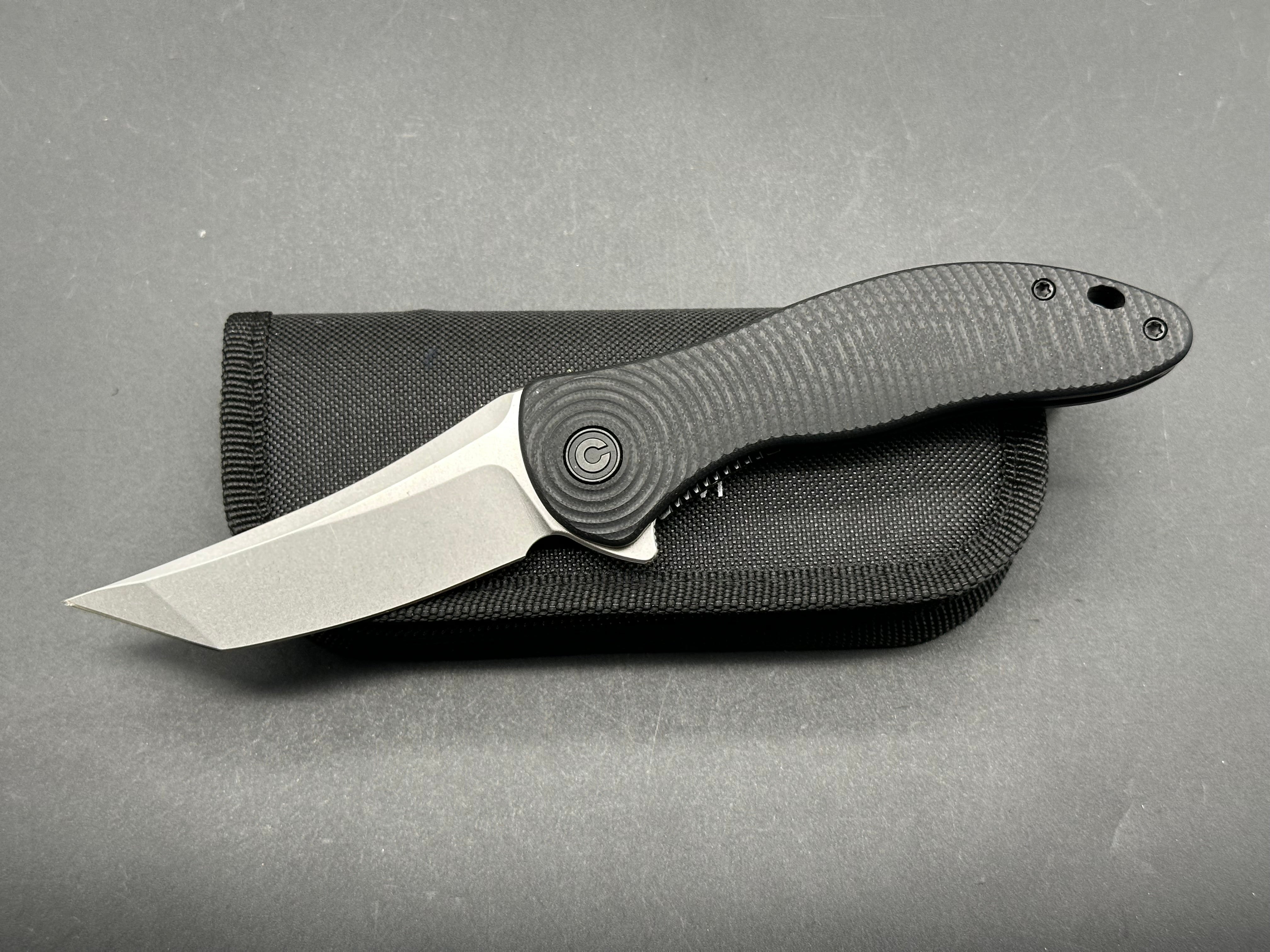 CIVIVI SYNERGY3 Folding Pocket Knife - Black G10 Handle, Nitro-V Tanto Blade - EDC, Camping, Outdoor Survival Gear