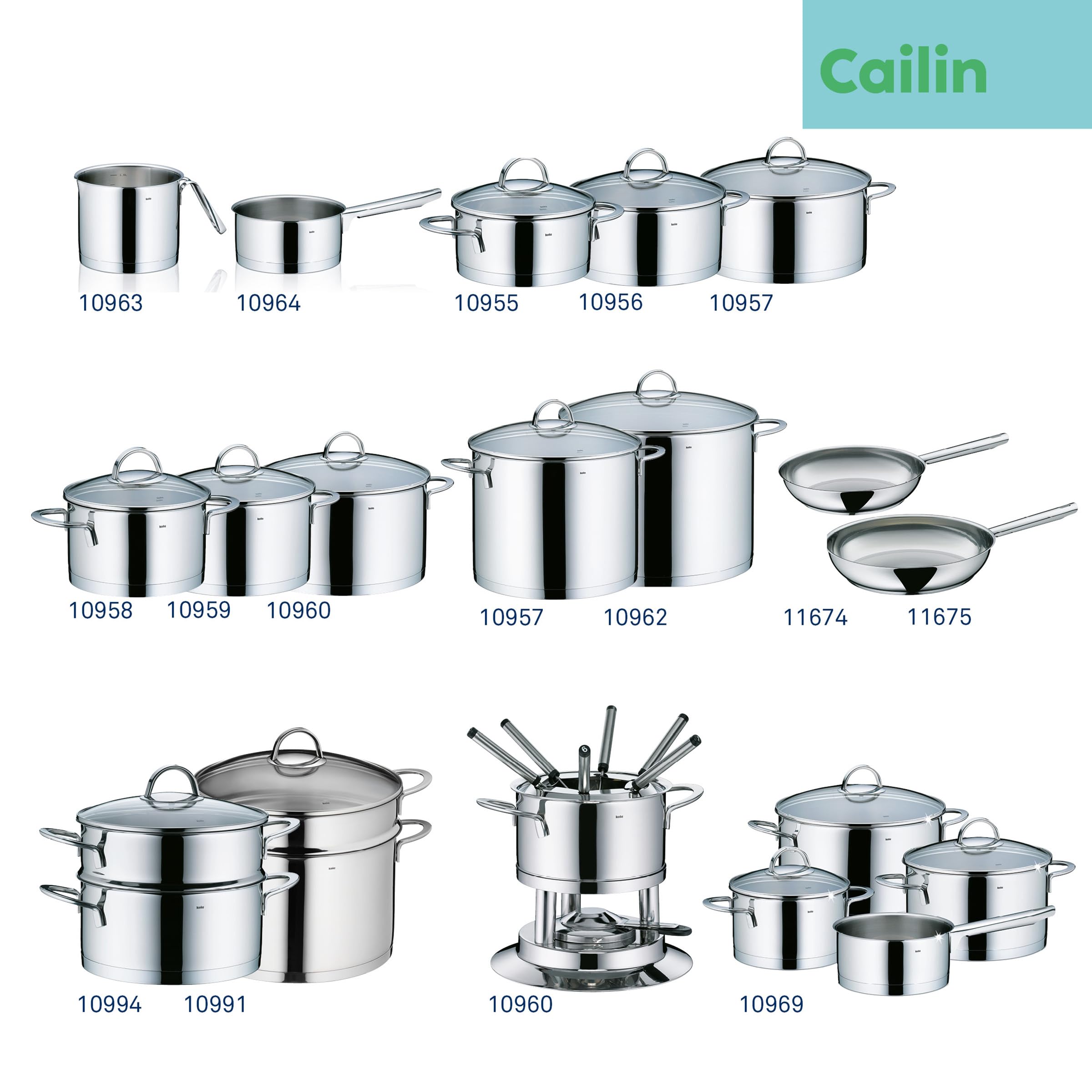 Kela Cailin 24cm Stainless Steel Stock Pot with Lid - Silver Shiny Cooking Pot for Soups, Stews, Pasta & Boiling - Durable Kitchen Cookware for Home & Restaurant Use