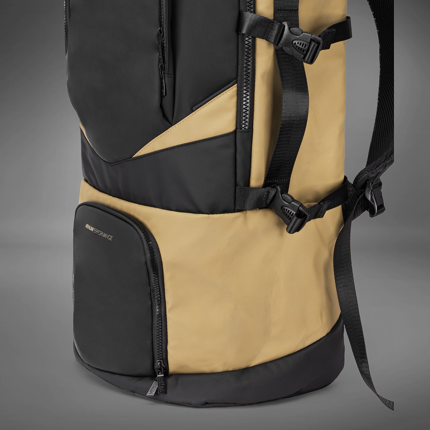 Venum Evo 2 Xtrem Backpack - Durable MMA & Boxing Gym Bag with Multiple Pockets, Black/Sand - Perfect for Training, Travel & Sports Gear Storage