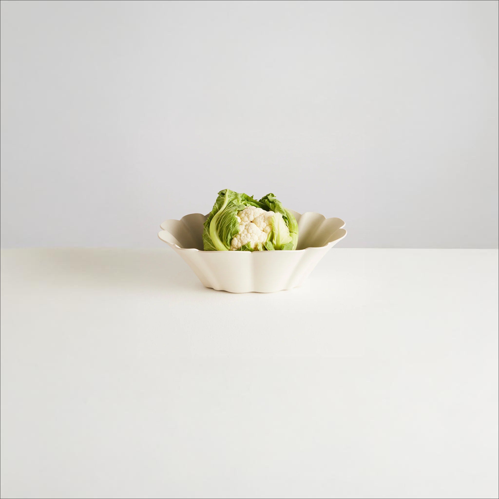 MAISON BALZAC Cloud Serving Basket/Bowl - Elegant Ivory Handwoven Rattan Fruit Bowl for Dining & Entertaining | Perfect for Parties, Picnics & Home Decor