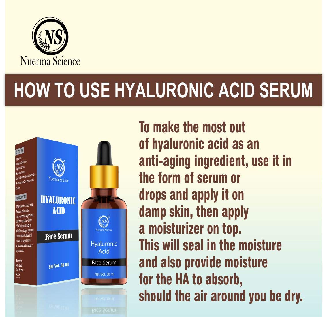 **Best Hyaluronic Acid Face Serum for Skin Brightening & Anti-Aging – Vitamin E & C Infused – Reduces Dark Circles & Spots – Perfect for Daily Skincare & Night Routine**
