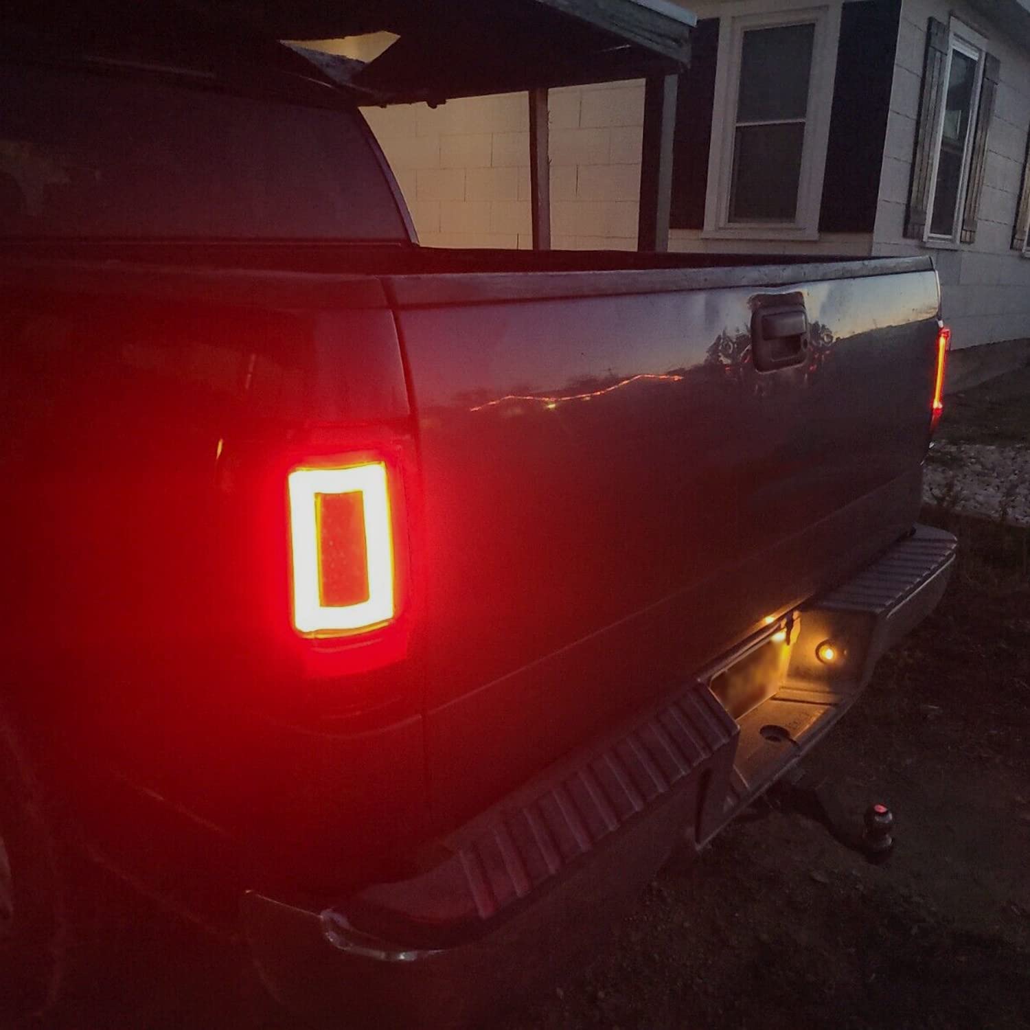 HECASA LED Tail Lights Compatible with 2004-2008 Ford F150 - 3D LED Tube Bar Replacement for 5L3Z13405CA 5L3Z13404CA 6L3Z13405AA 6L3Z13404AA - Smoke Lens Black Housing Rear Brake Lamps - Upgrade for Night Driving & Enhanced Safety