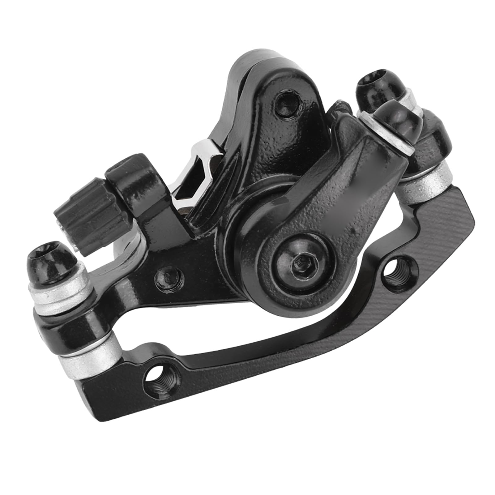 Premium Universal Black Aluminum Disc Brake Calipers for Electric Bikes - Front & Rear Mechanical Brake Set with Mounting Screws - Perfect for E-Bike Upgrades, Mountain Bikes & Commuter Cycling Accessories