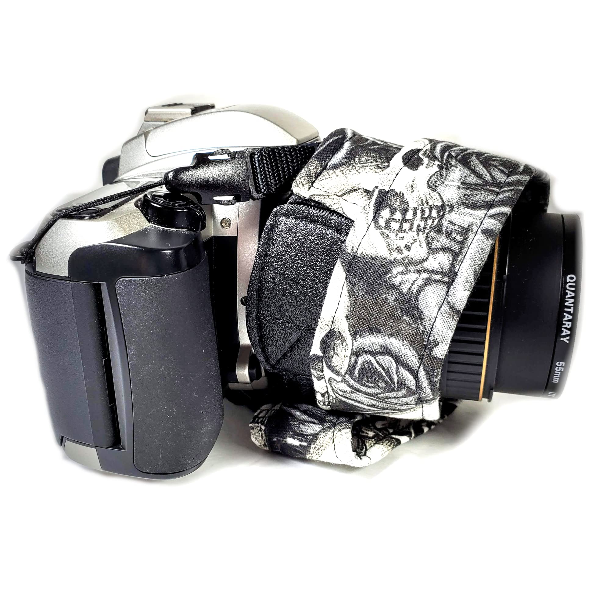 Skull Rose Camera Strap - Universal DSLR Neck & Shoulder Strap for Canon Nikon Sony Cameras - Gothic Photography Accessory Gift for Men & Women Photographers - Perfect for Travel, Weddings & Outdoor Photography