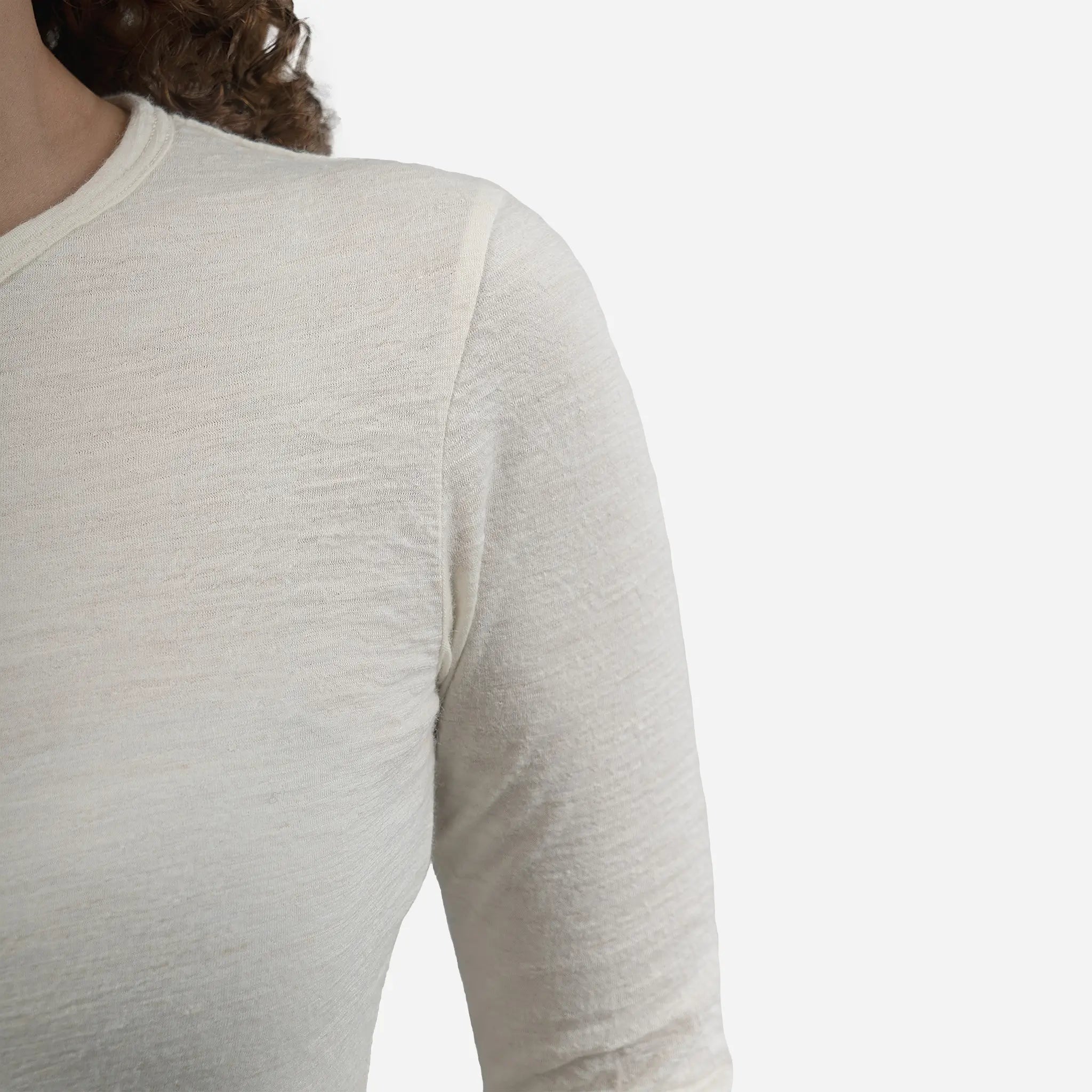 Ultralight Women's Alpaca Wool Long Sleeve T-Shirt - 160 GSM Soft & Warm Base Layer for Winter Hiking, Yoga & Casual Wear