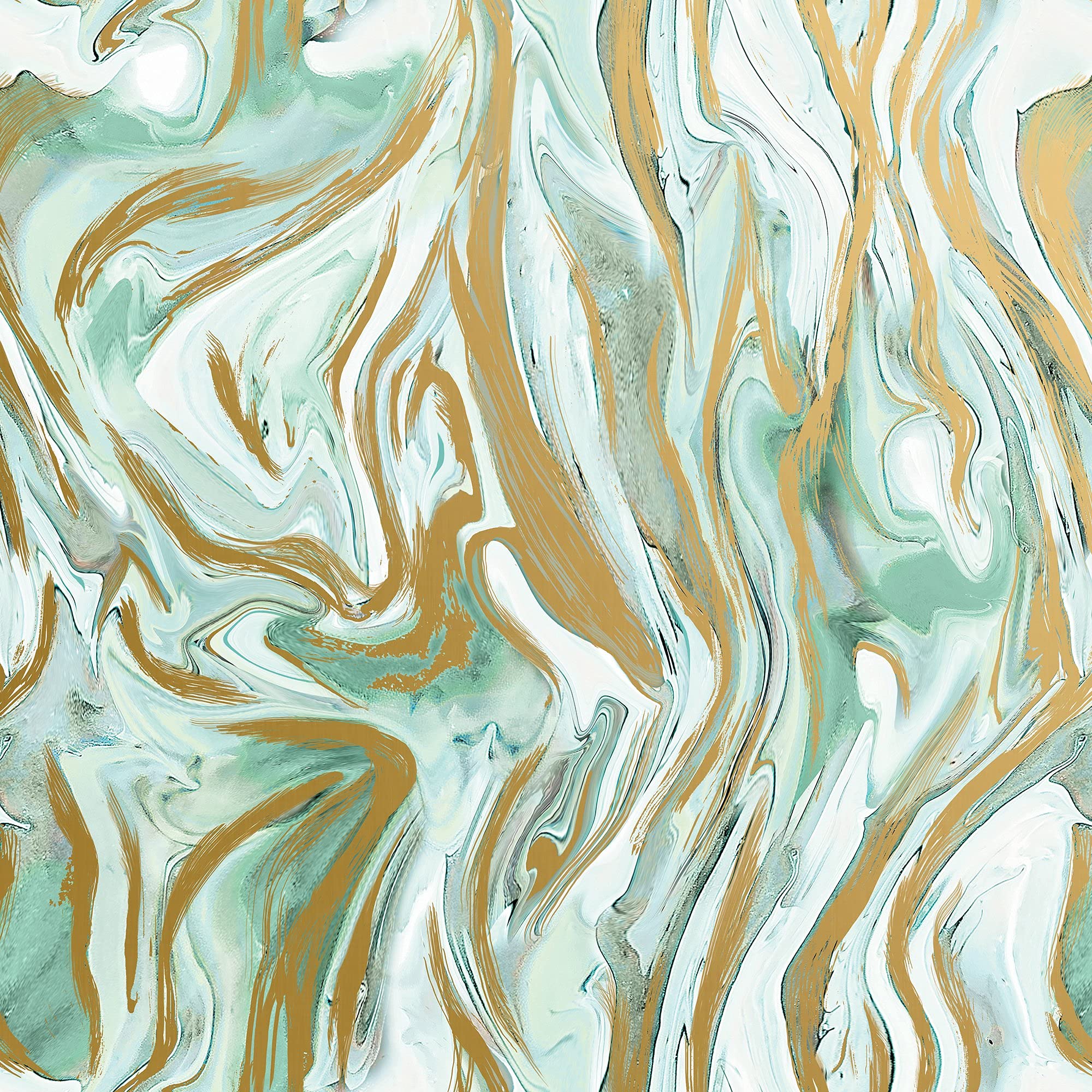 Jillson Roberts Bulk Gift Wrapping Paper - Marbleized Mint Design, 208 Feet x 24 Inches (1/4 Ream) - Perfect for Holiday Gifts, Birthday Presents & Party Decorations
