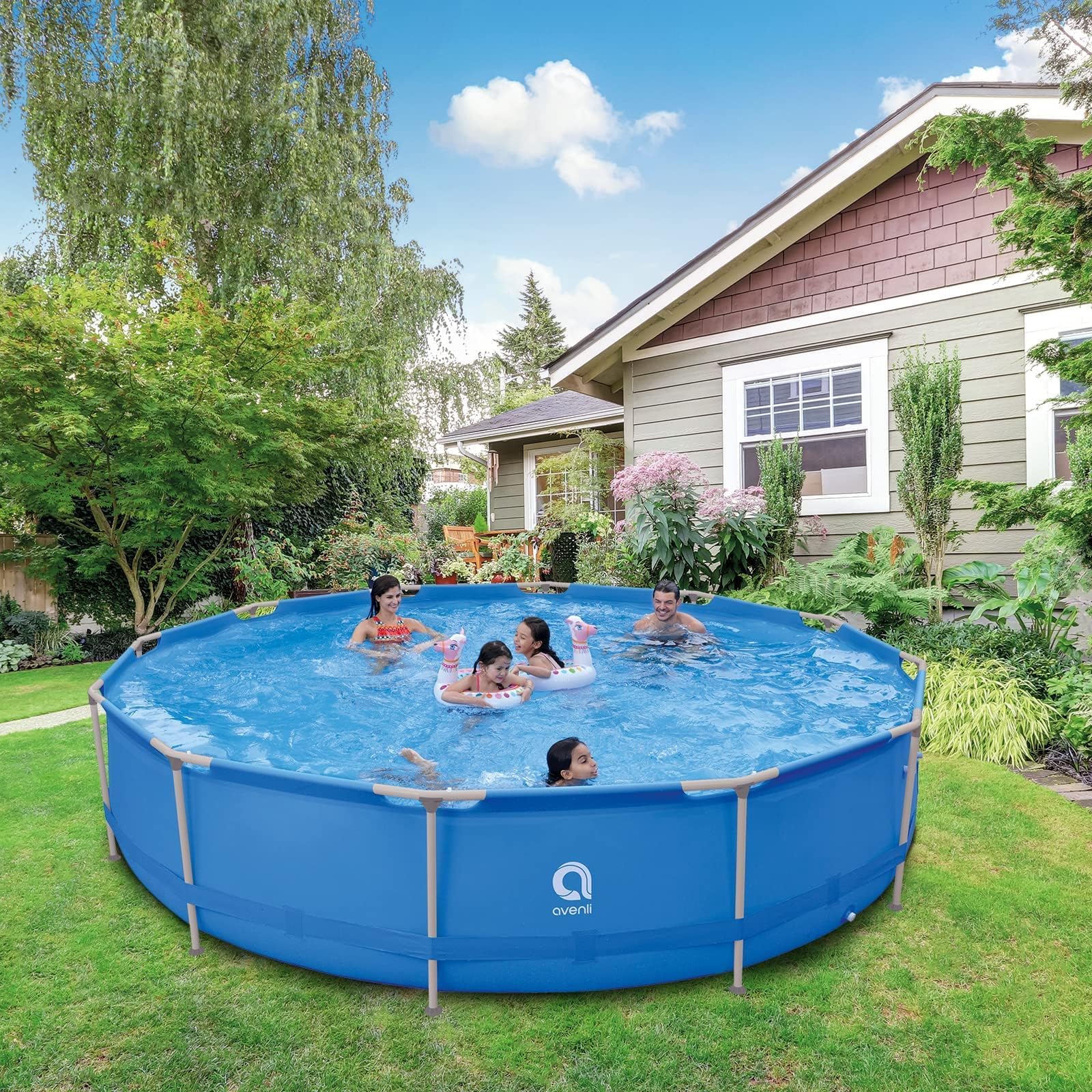 10ft x 30in Above Ground Swimming Pool - Durable Steel Frame Outdoor Round Pool for Backyard, Garden, Kids & Adults - Perfect for Summer Fun, Family Gatherings & Backyard Parties