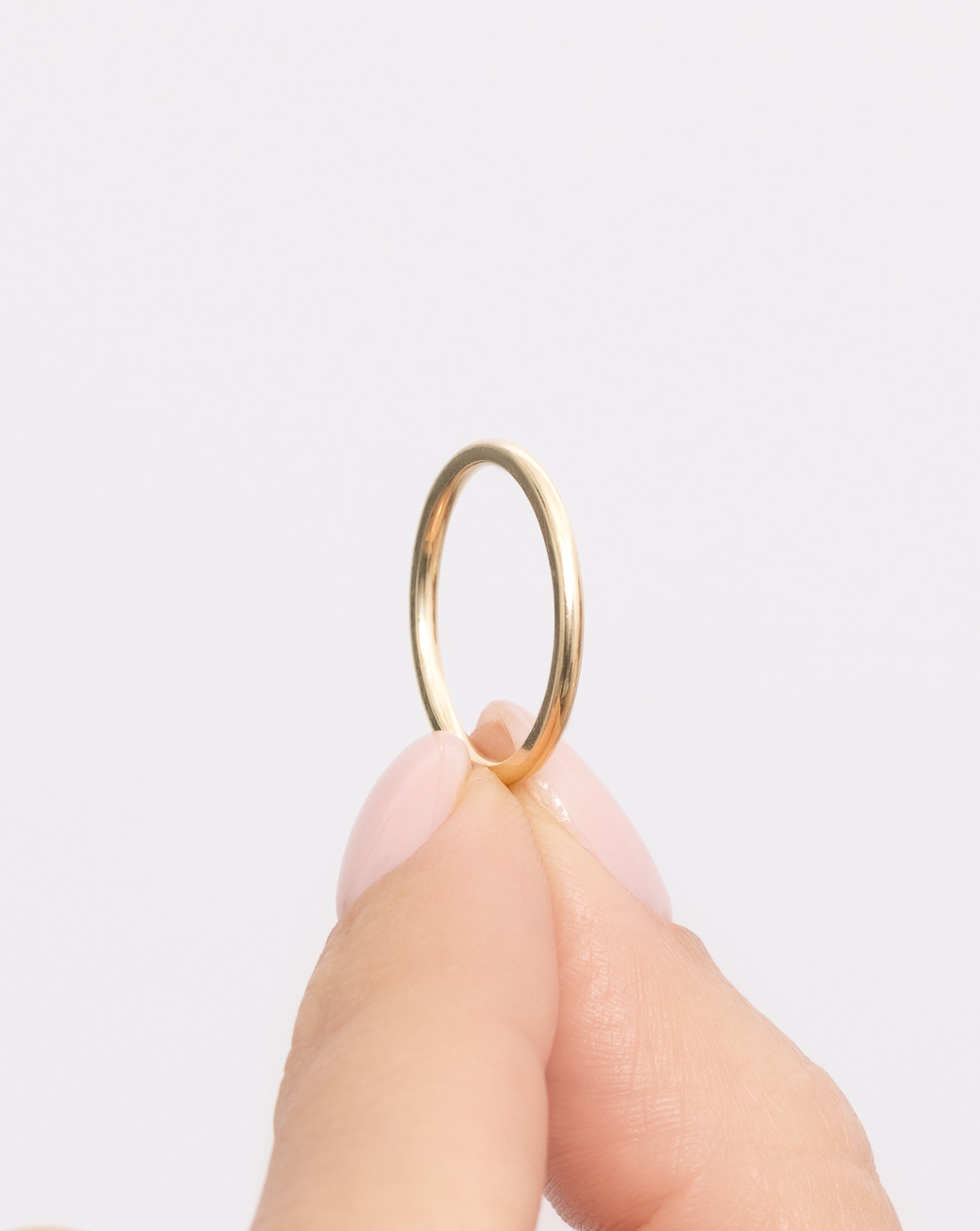 1.5mm Gold Band Ring for Women - Dainty Minimalist Stackable Wedding Band - Perfect for Everyday Wear, Stacking & Special Occasions