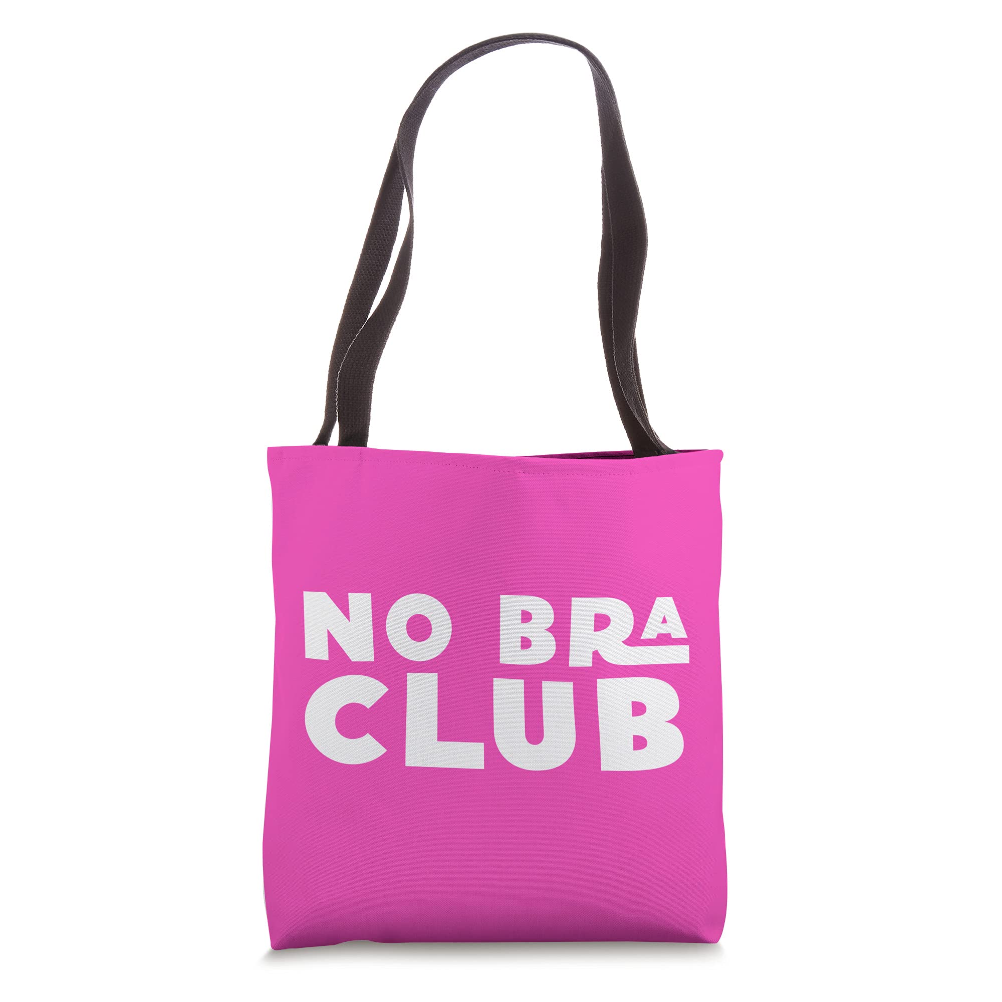 No Bra Club Tote Bag - Stylish Cotton Canvas Shoulder Bag for Women | Perfect for Shopping, Beach, Gym & Everyday Use
