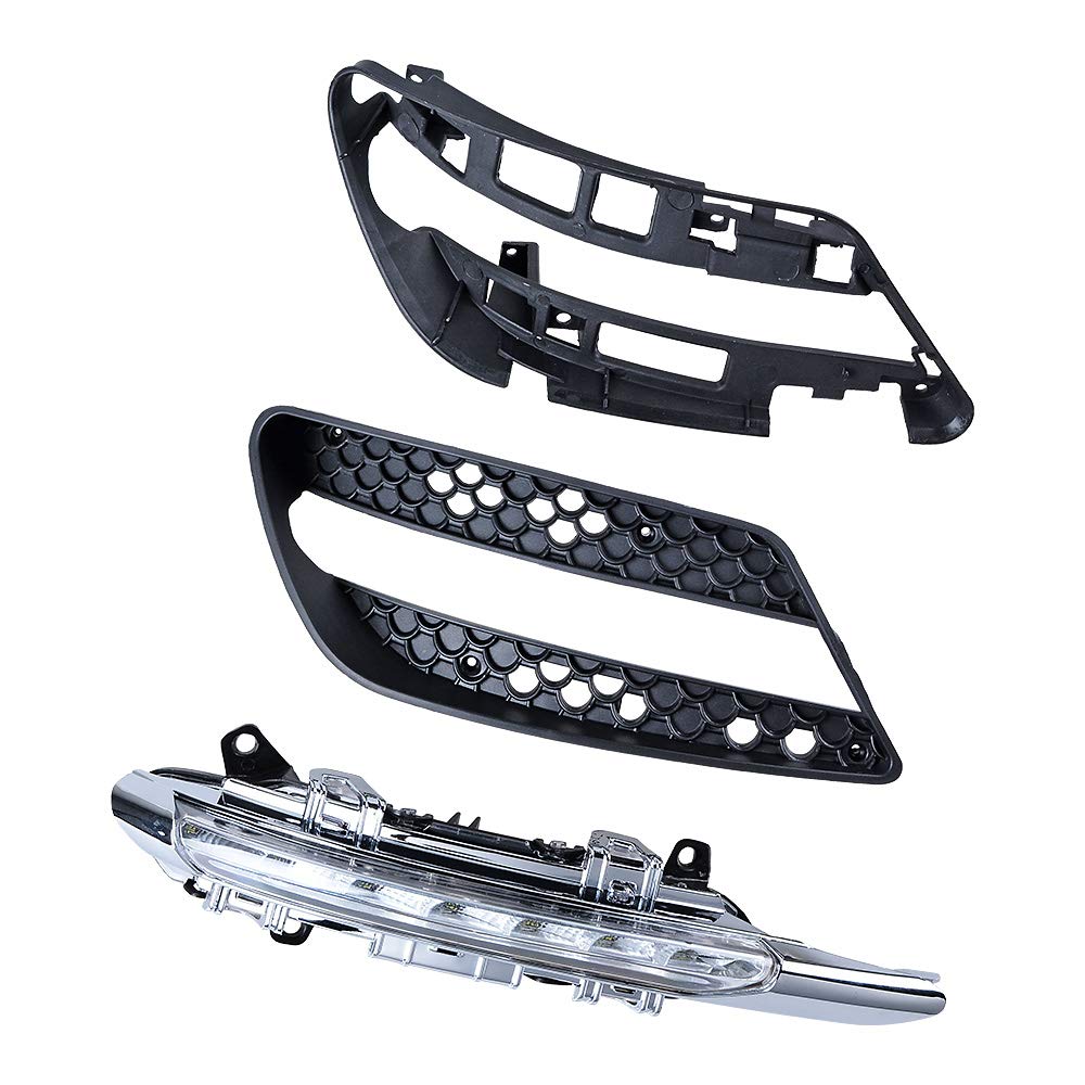 Astra Depot Left & Right LED Daytime Running Lights DRL Fog Lamp for Mercedes Benz C300 W204 AMG Sport 2008-2011 - High Visibility & Style Upgrade for Day & Night Driving