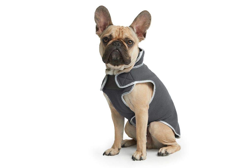 Polar Protection Dog Coat - Easy-On Velcro Adjustable Fleece Jacket for Small, Medium & Large Dogs - Cold Weather Warm Vest Sweater (X-Large, City Grey) - Perfect for Winter Walks & Outdoor Adventures