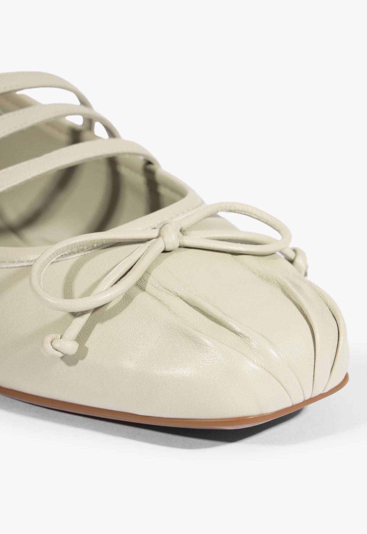 Arissa Women's Gray Leather Ballet Flats - Comfortable & Stylish Slip-On Shoes for Work, Travel & Casual Wear
