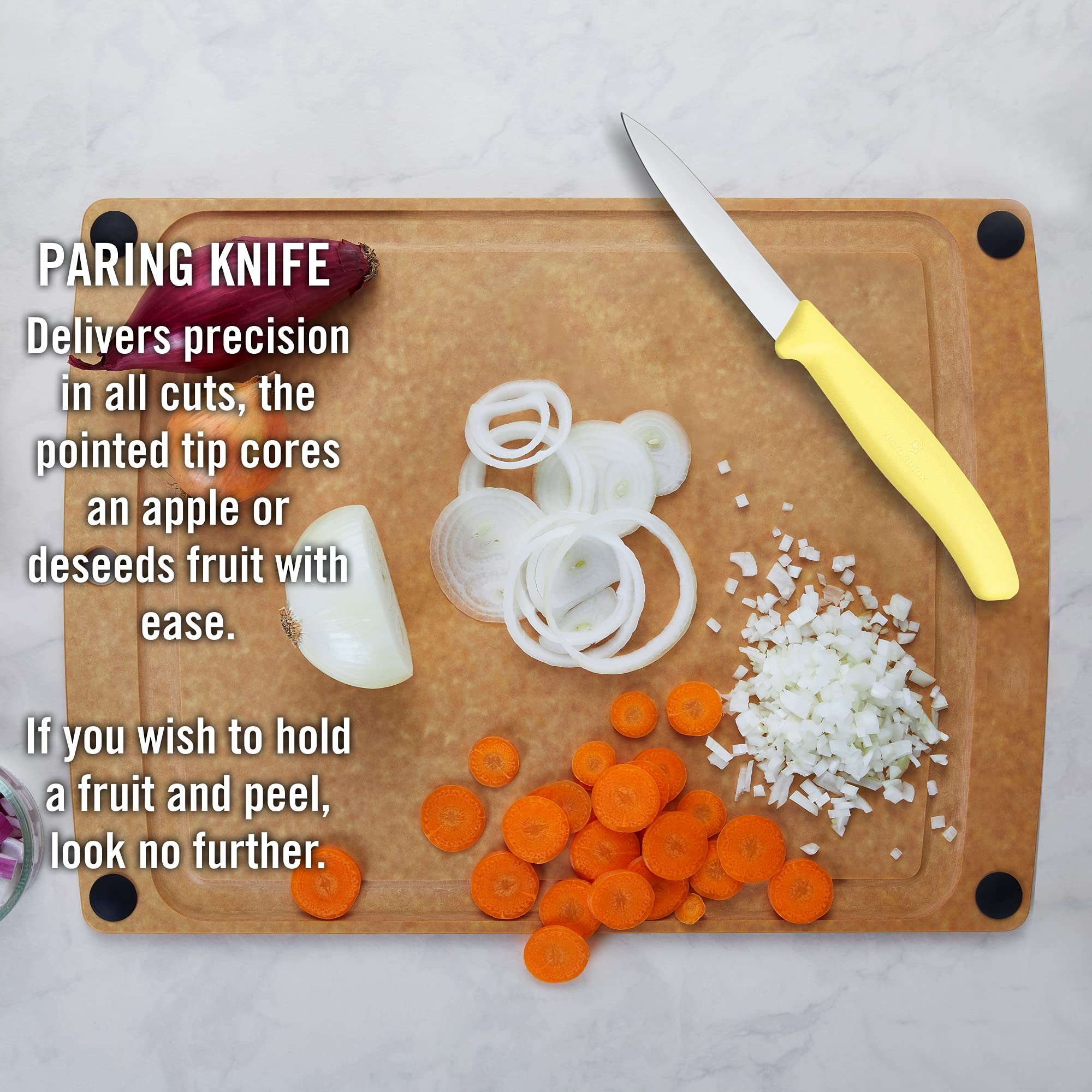 Victorinox 6.7116.34L2 3-Piece Paring Knife Set - Ultra Sharp Petty Knives for Kitchen, Dishwasher Safe Swiss Classic Knives - Perfect for Peeling, Slicing & Food Prep