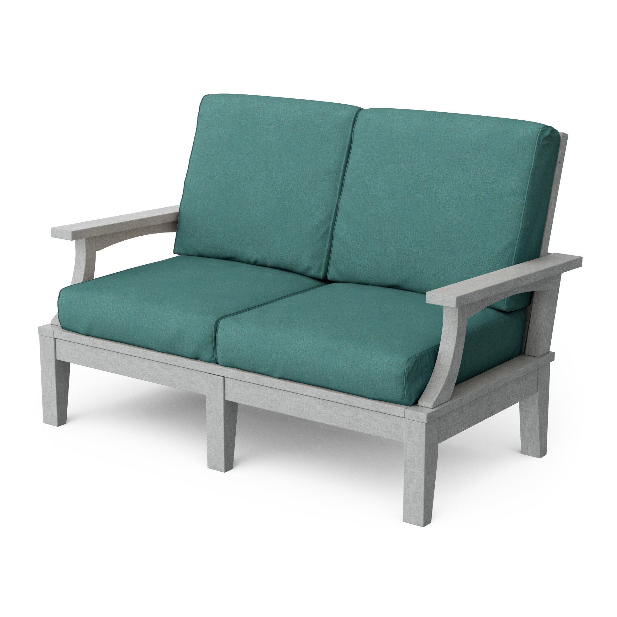 Heritage Deep Seating Love Seat Cushioned Sofa - Outdoor Patio Furniture for Garden, Poolside & Backyard Relaxation