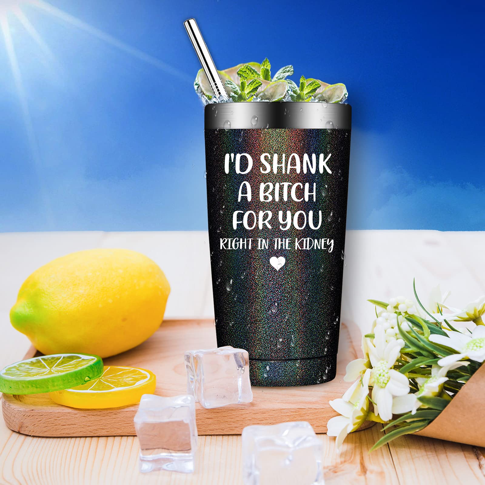 BIRGILT 20oz Stainless Steel Tumbler - Funny Best Friend Gift for Women, Mom, Sister | Birthday, Mother's Day, Friendship, Administrative Professional Day Gift | Perfect for Coffee, Tea & Office Use