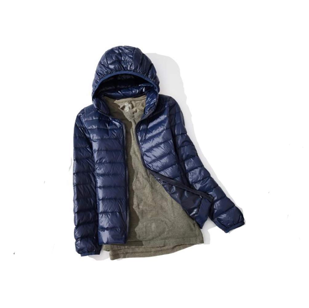 Women's Lightweight Short Puffer Jacket with Hood - Large Size Down Coat for Winter Warmth, Outdoor Activities & Casual Wear