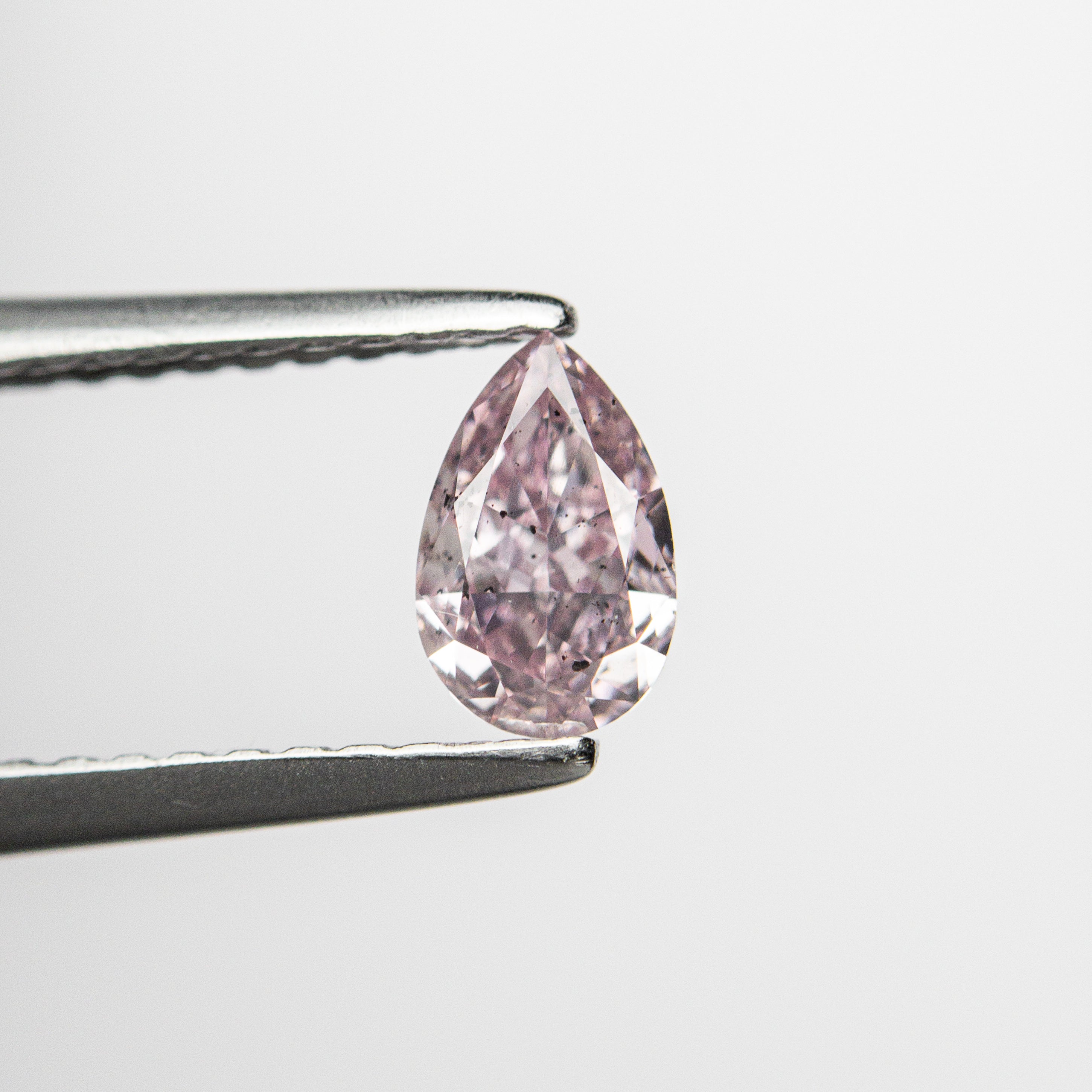 0.40ct GIA Certified Fancy Purplish Pink Pear Diamond (5.93x3.77x2.41mm) - SI2 Clarity, Brilliant Cut | Perfect for Engagement Rings & Fine Jewelry
