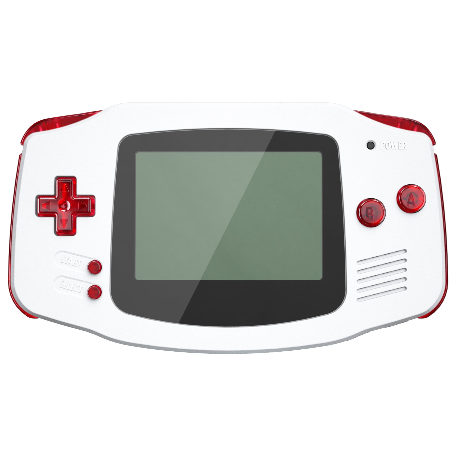 eXtremeRate Clear Red Replacement Buttons for Gameboy Advance (GBA) - Full Set with D-Pad, A/B Buttons - Perfect for Gaming, Modding & Console Restoration