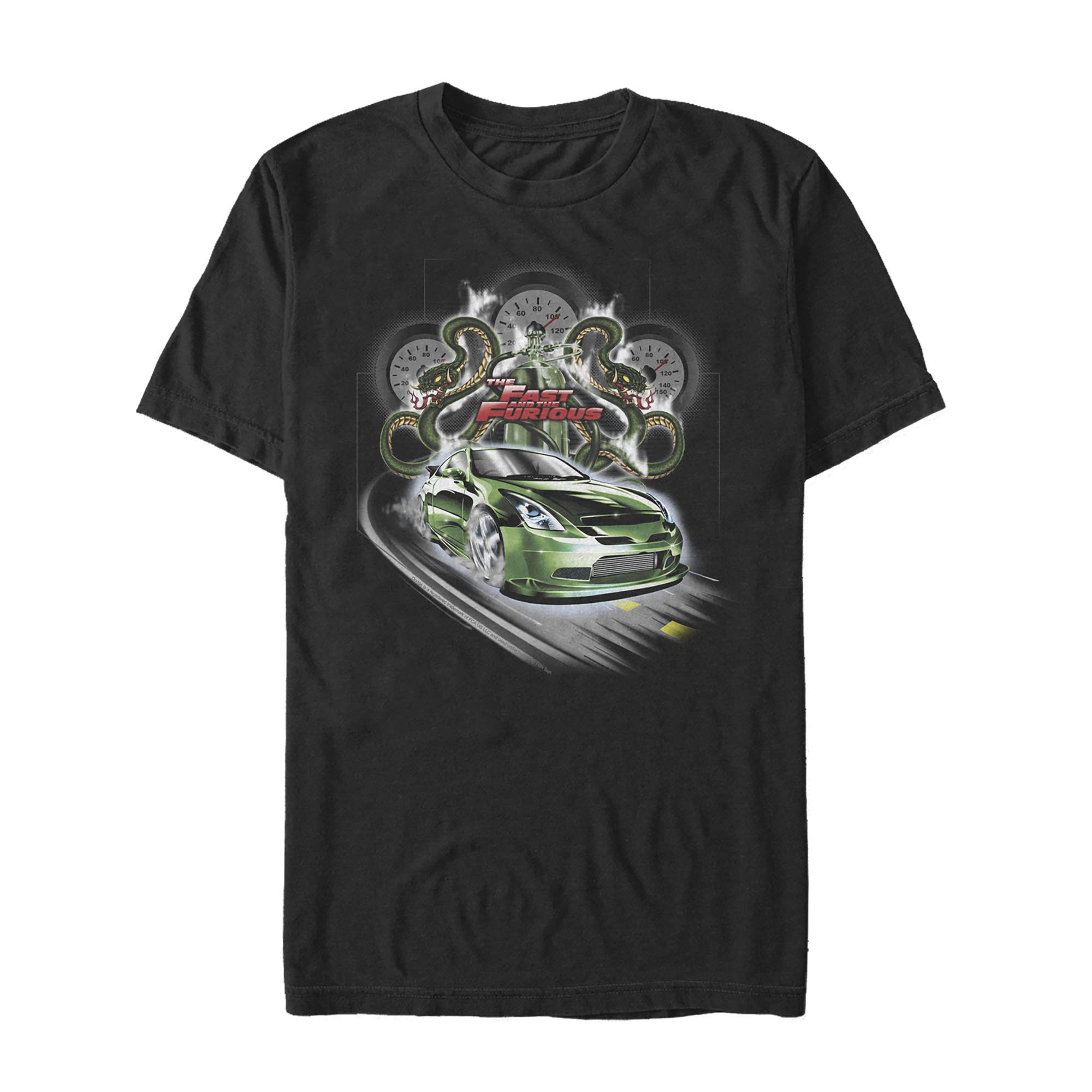 Men's Fast & Furious Snake Speedometer Graphic T-Shirt - Cool Movie Inspired Casual Tee for Fans, Streetwear & Everyday Wear