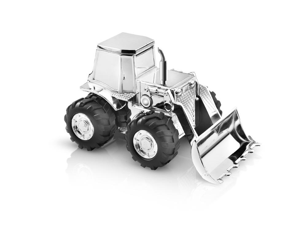 Silver Money Box Tractor - Piggy Bank for Kids & Adults - Perfect for Savings, Gifts, and Farm-Themed Decor