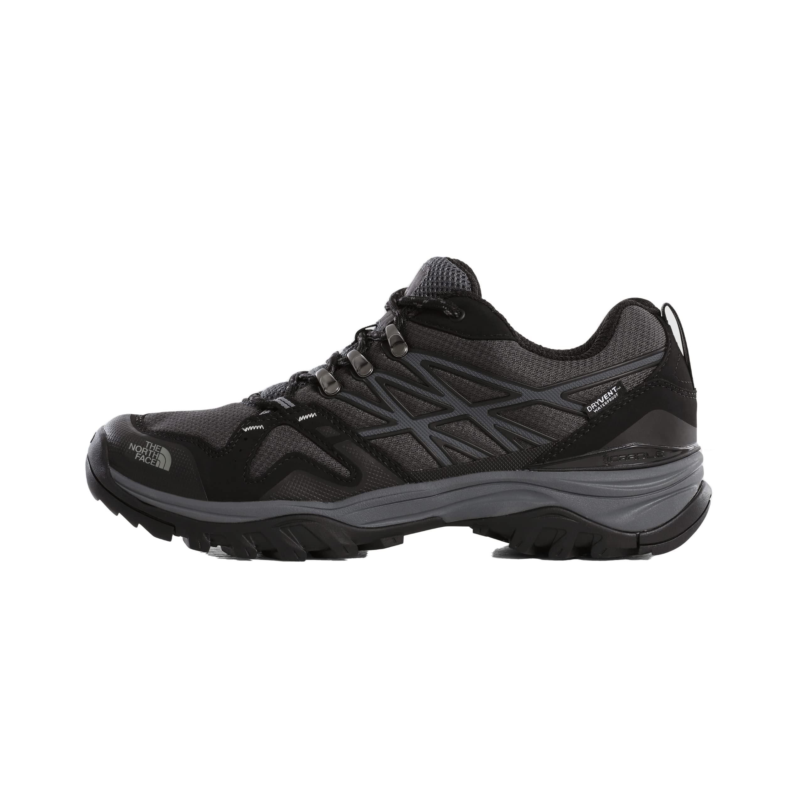 The North Face Men's Hedgehog Fastpack WP Waterproof Hiking Shoes - TNF Black/High Rise Grey - Size 9.5 - Lightweight Trail Running & Outdoor Adventure Footwear