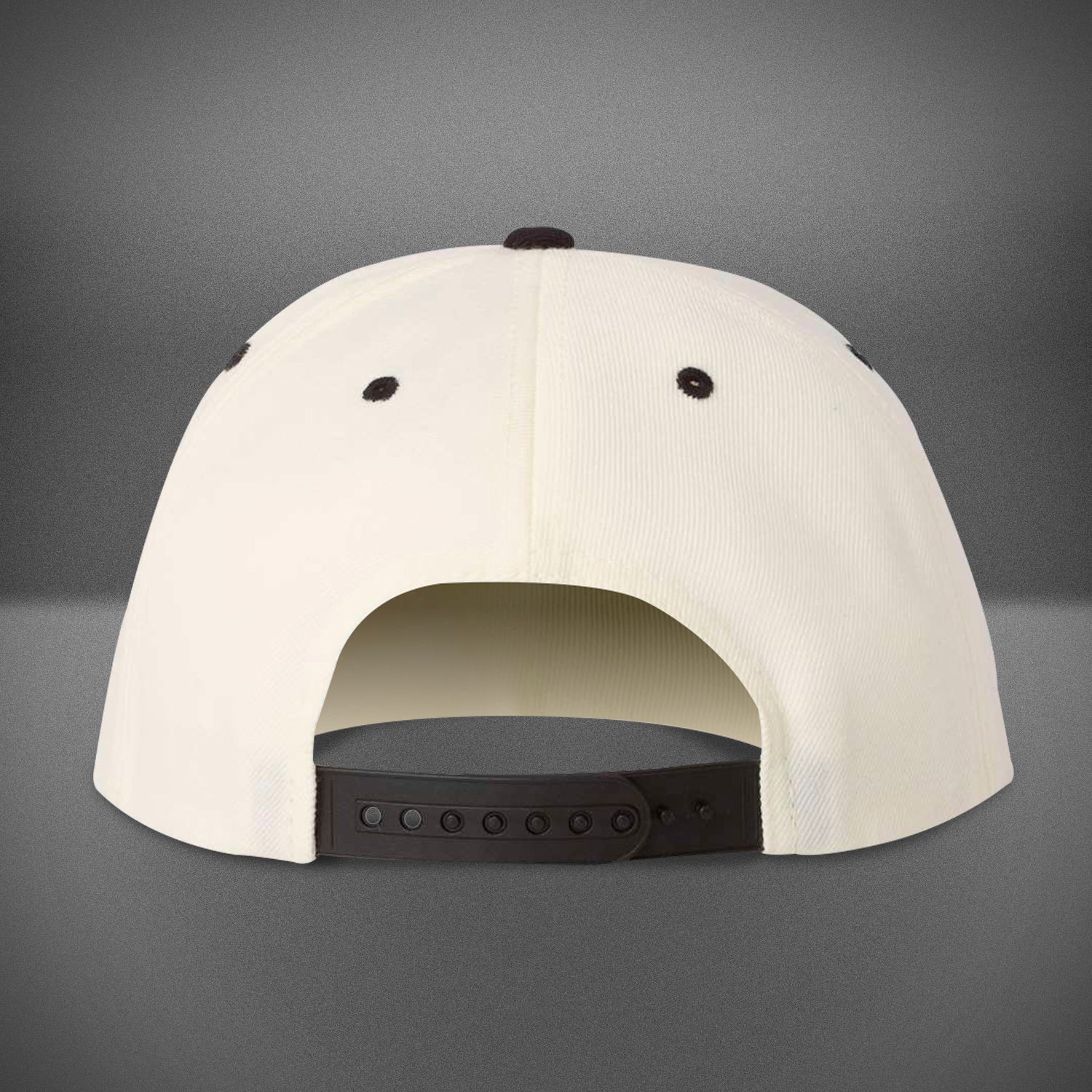 Motiv Flat Bill Snapback Cap - Adjustable Unisex Baseball Hat in Natural/Black - Perfect for Streetwear, Sports, and Casual Outfits