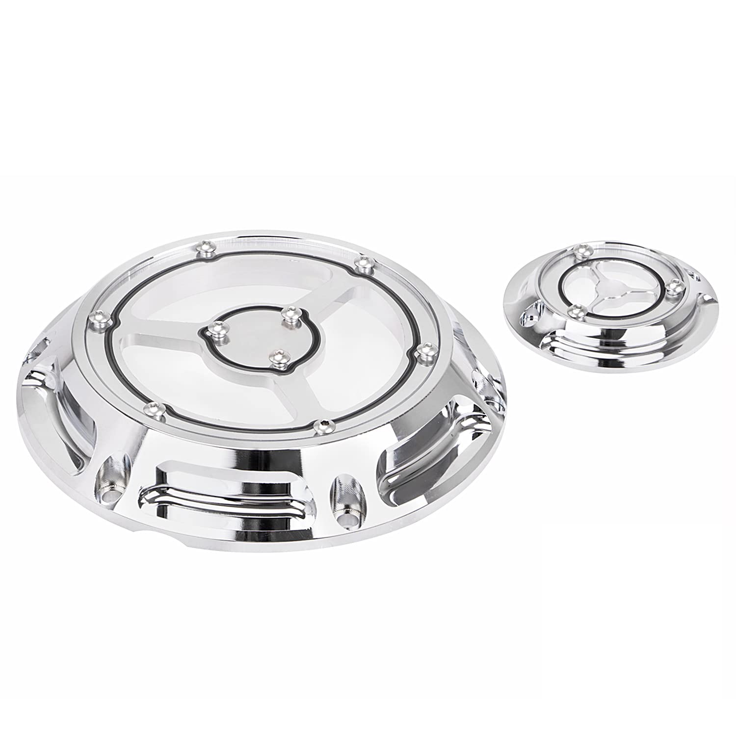 Chrome Derby Timer Cover & Timing Cover for 2004-2019 Harley Sportster XL 883 1200 Custom - Motorcycle Engine Protection & Style Upgrade for Cruiser Bikes