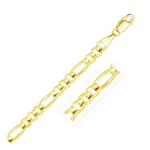 6.0mm 14K Solid Yellow Gold Figaro Chain Necklace - 22 Inch Length for Men & Women - Perfect for Layering, Gifting, and Everyday Wear