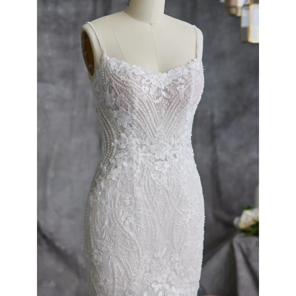 Nikolina by Maggie Sottero | Elegant Lace Wedding Dress for Bride | Perfect for Church Ceremony & Beach Weddings