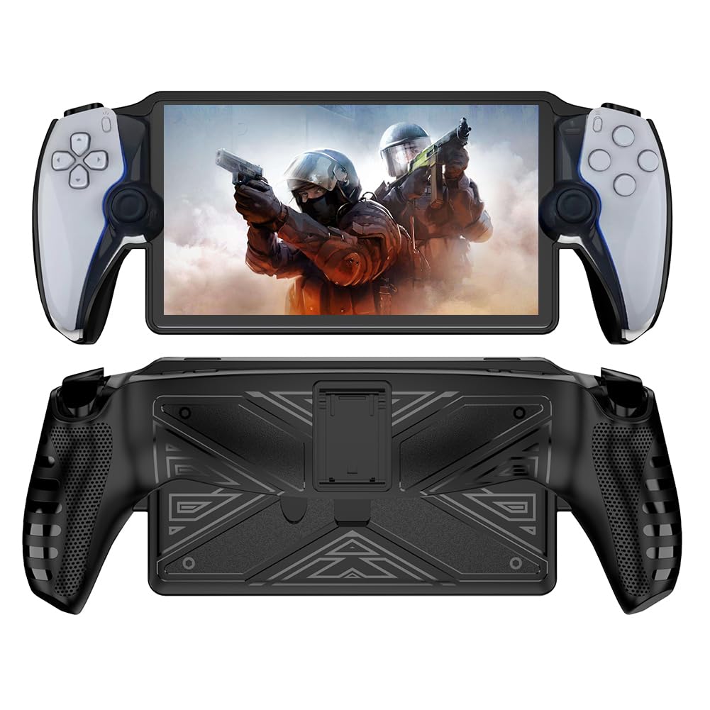 Shockproof TPU Gaming Console Sleeve Cover with Stand for PlayStation Portal Remote Player - Protective Skin Case for PS5/PS Portal - Perfect for Travel & Gaming Sessions