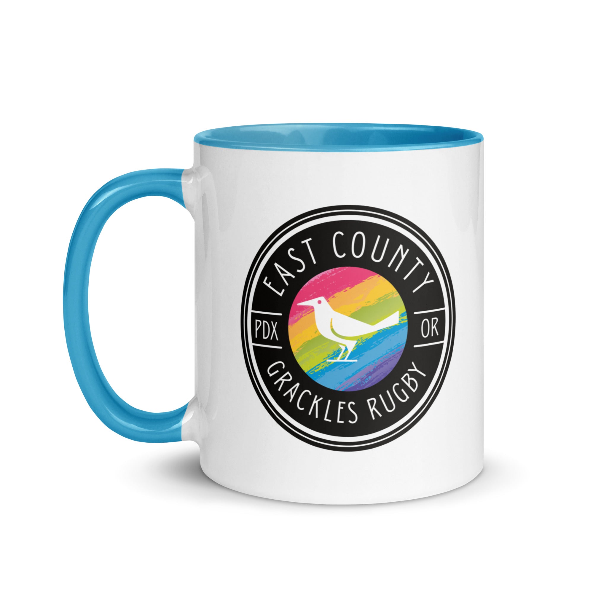 East Co. Grackles Coffee Mug - 12oz Ceramic Travel Mug with Lid, Insulated & Leak Proof - Perfect for Office, Camping & Commuting