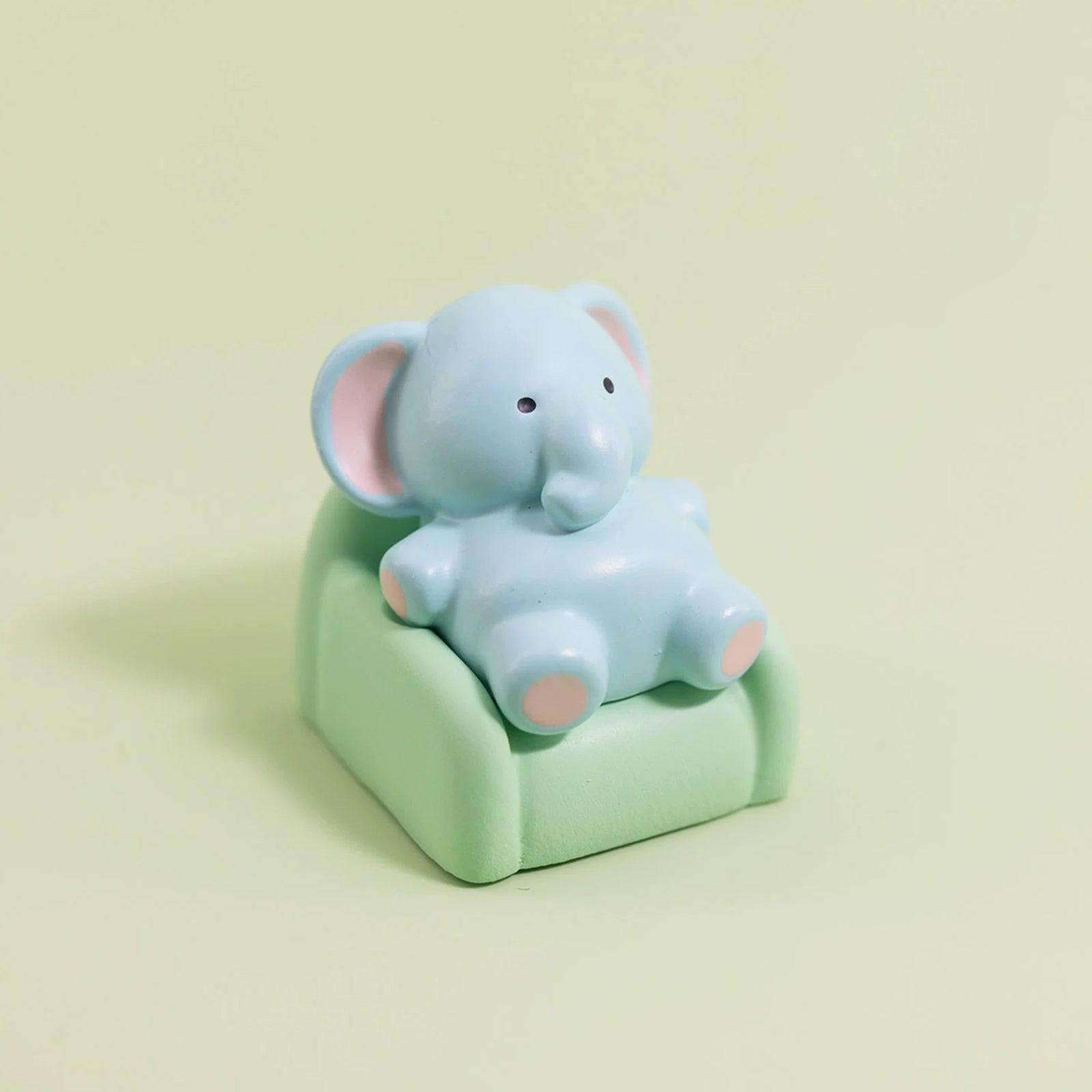 Handcrafted Blue Elephant Artisan Keycap for Mechanical Keyboards - Perfect for Gaming, Typing & Custom Keyboard Builds